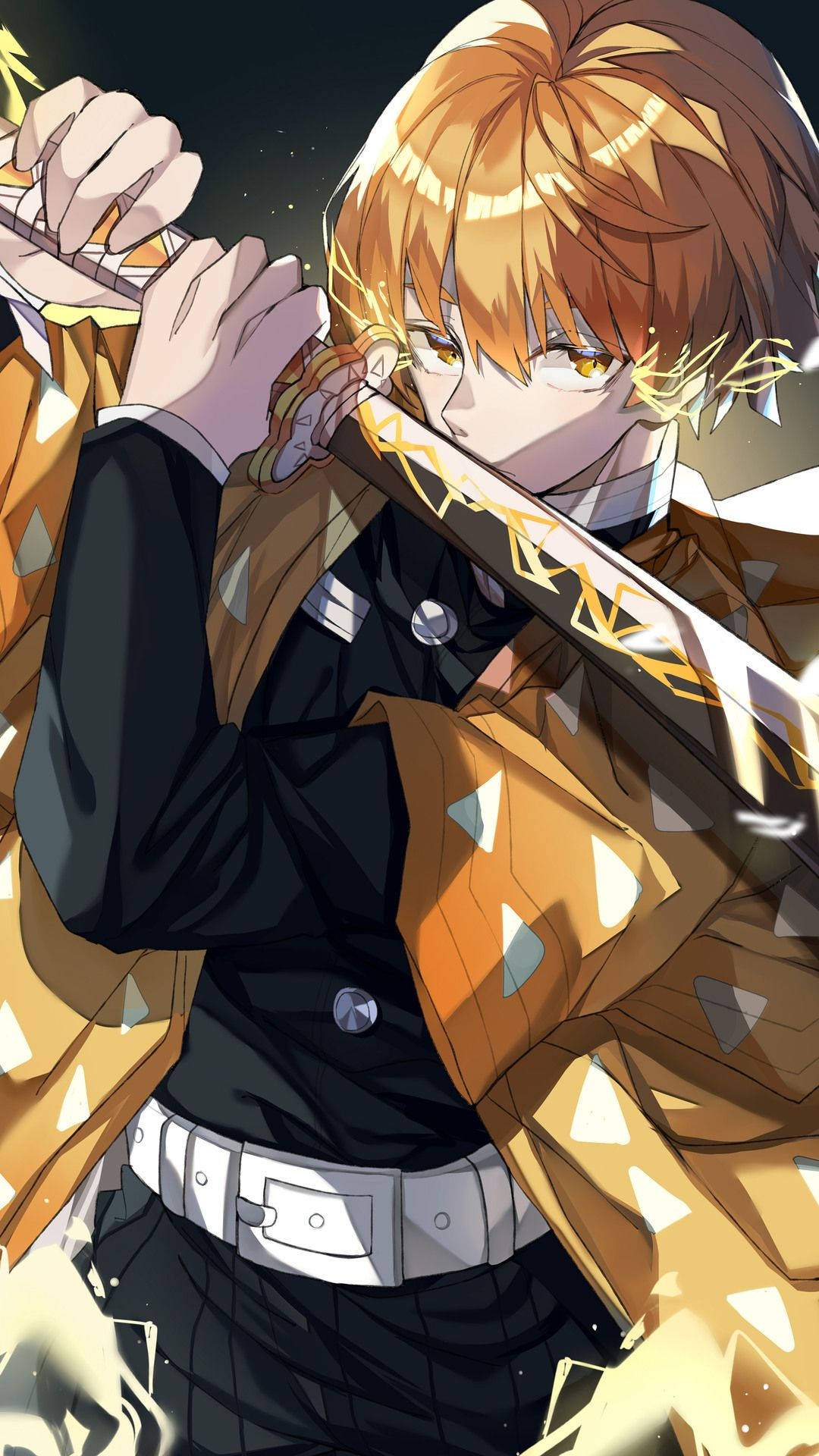 Demon Slayer Maestru Spadasin Zenitsu Fundal