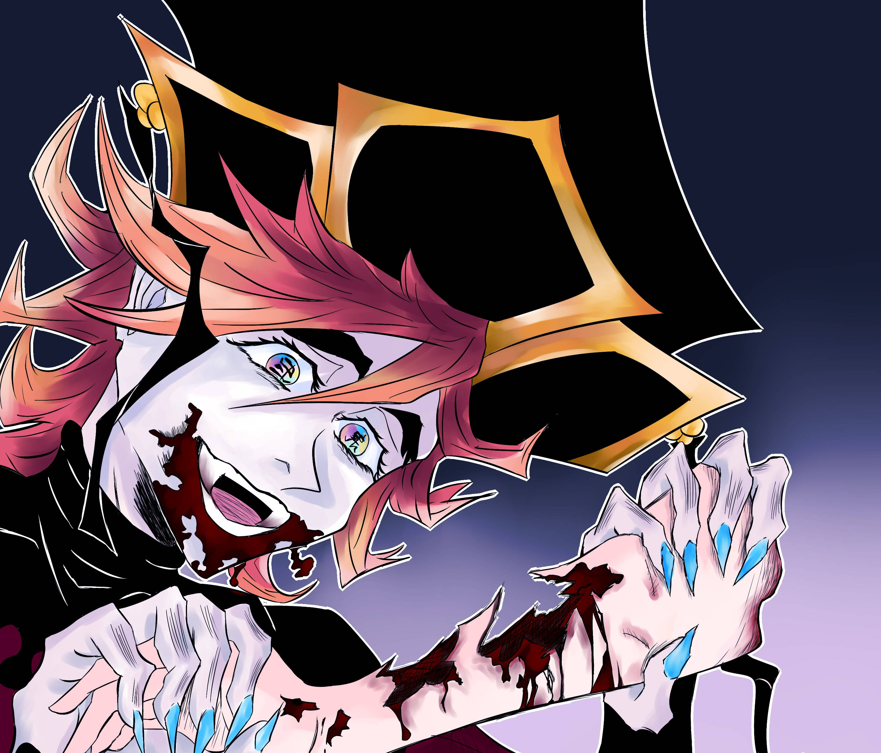 Demon Slayer Rănit Cool Fundal