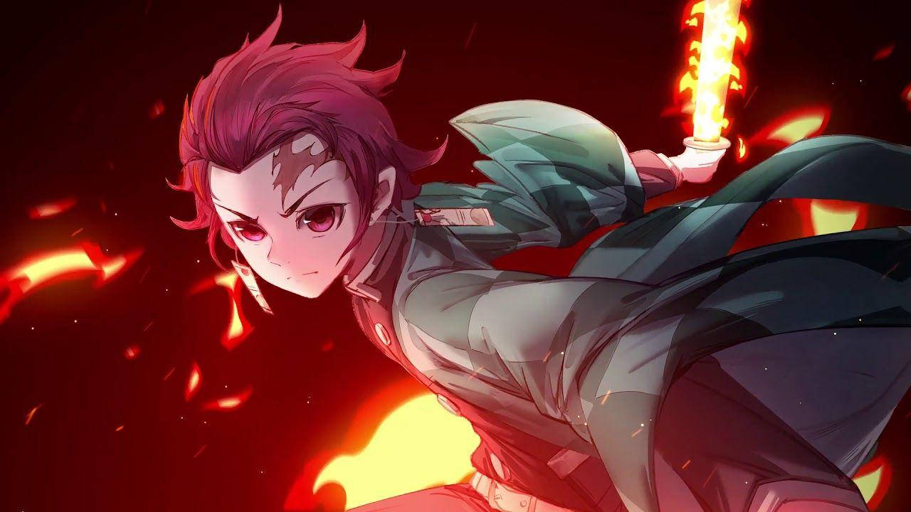 Demon Slayer Tanjiro Foc Fundal