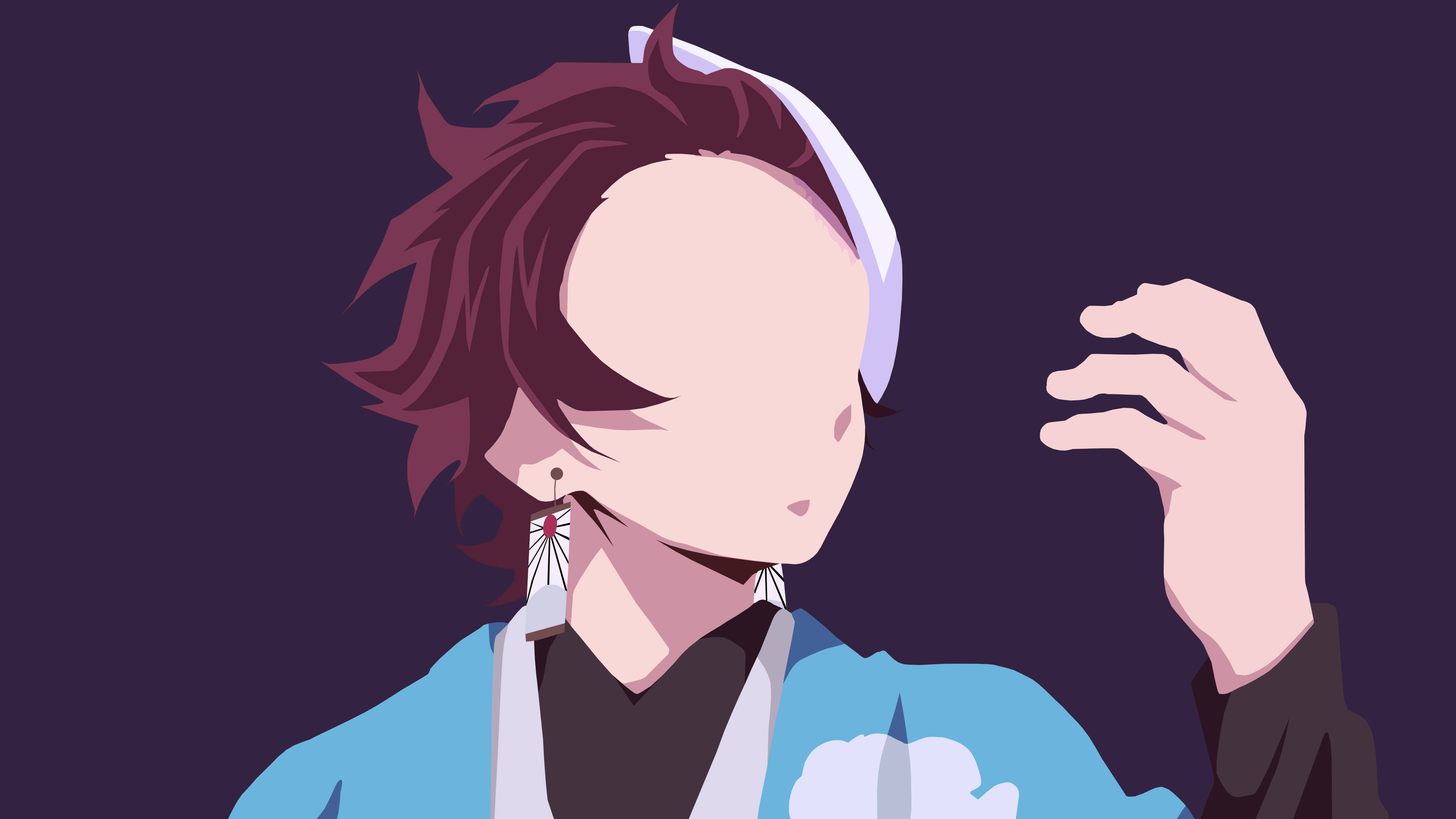 Demon Slayer Tanjiro fără chip Fundal