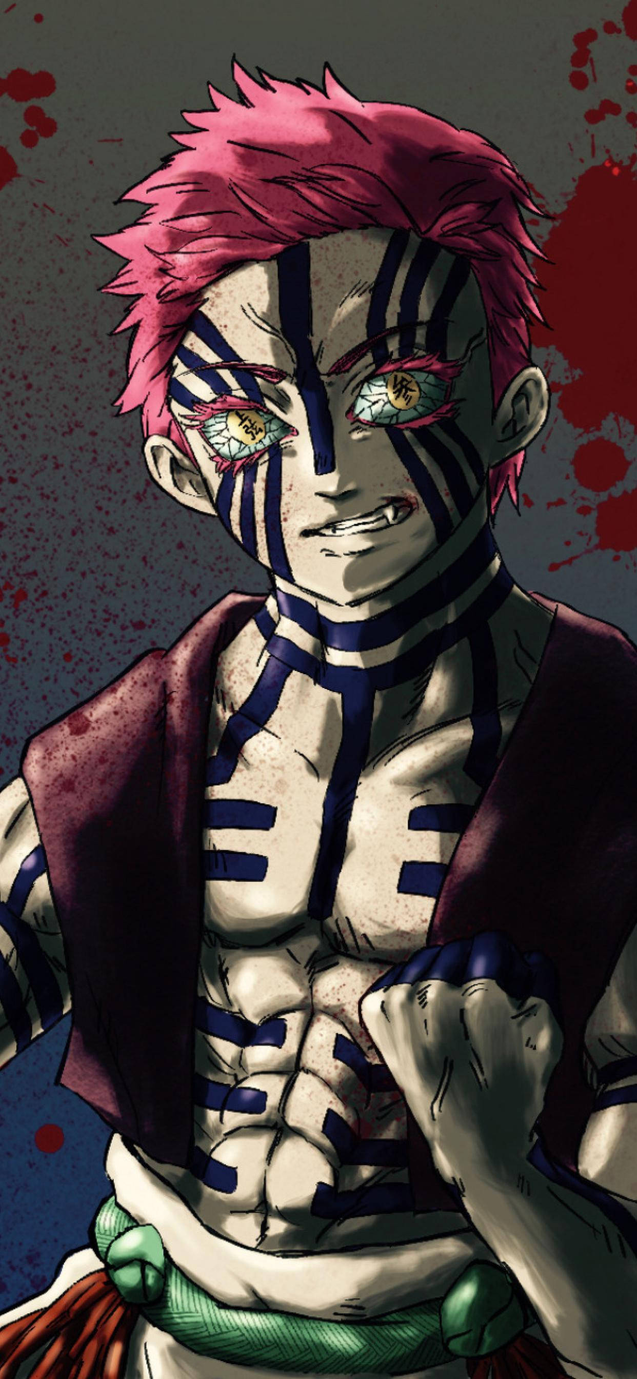 Demon Slayer Telefon Akaza Fundal
