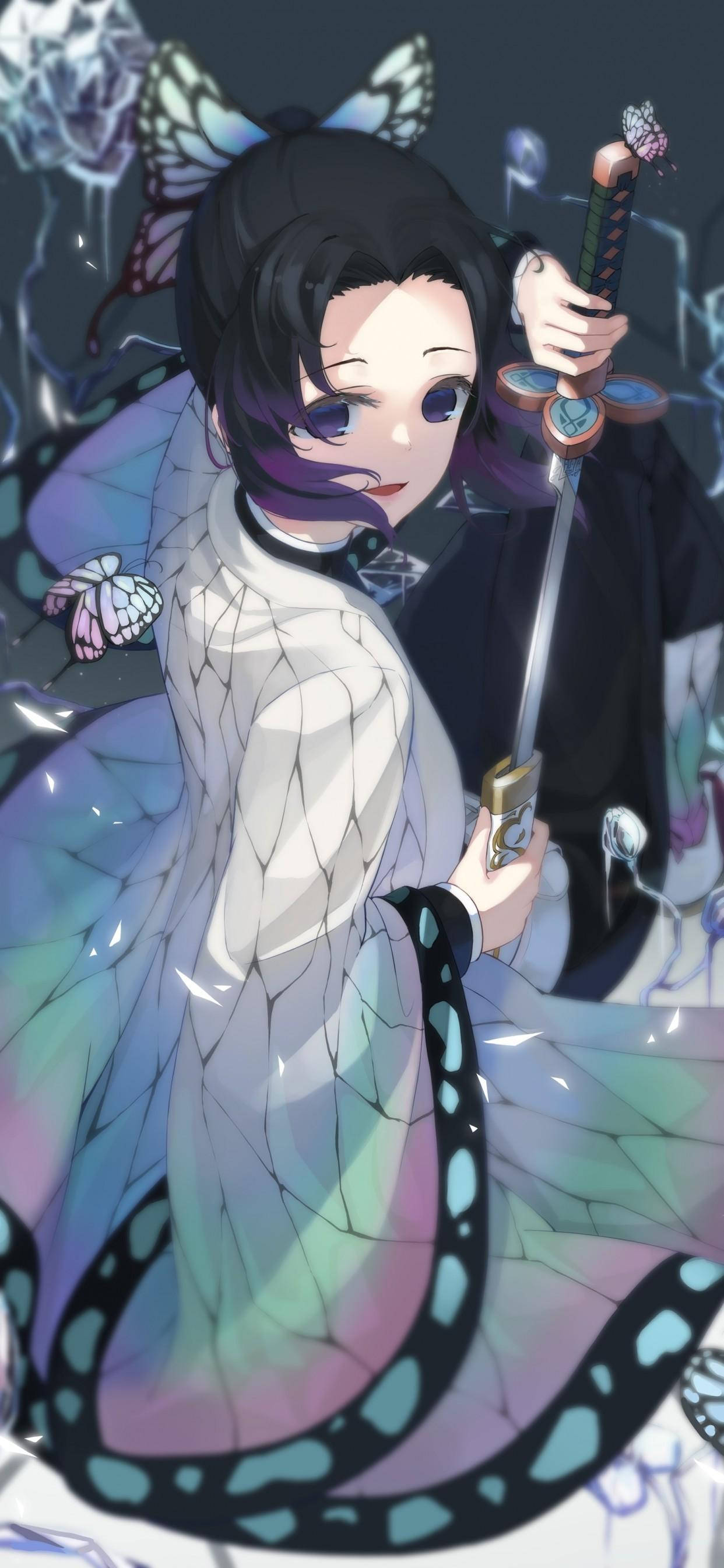 Demon Slayer Telefon Shinobu Fundal