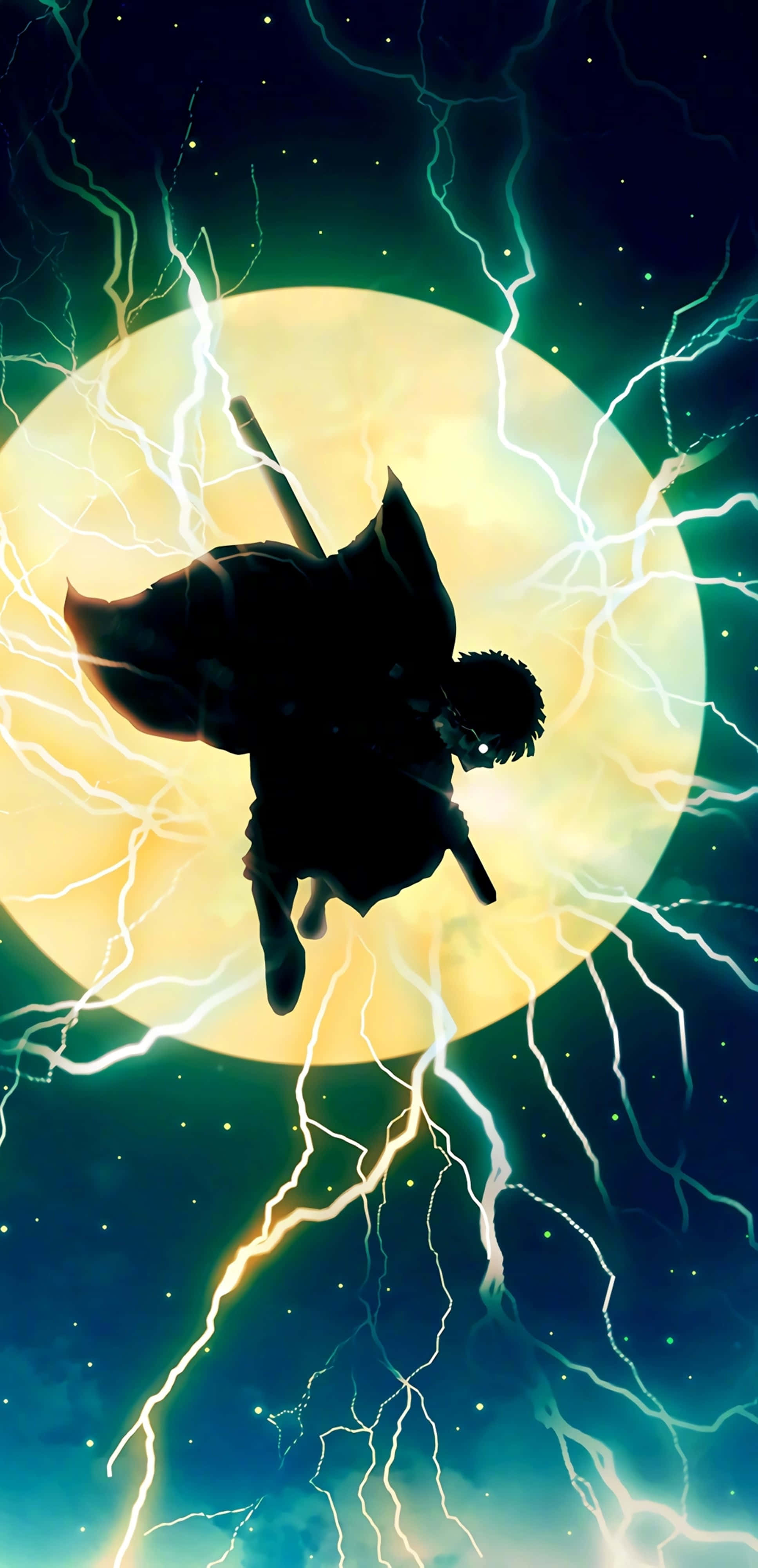 Demon Slayer Zenitsu Lună 4K Fundal