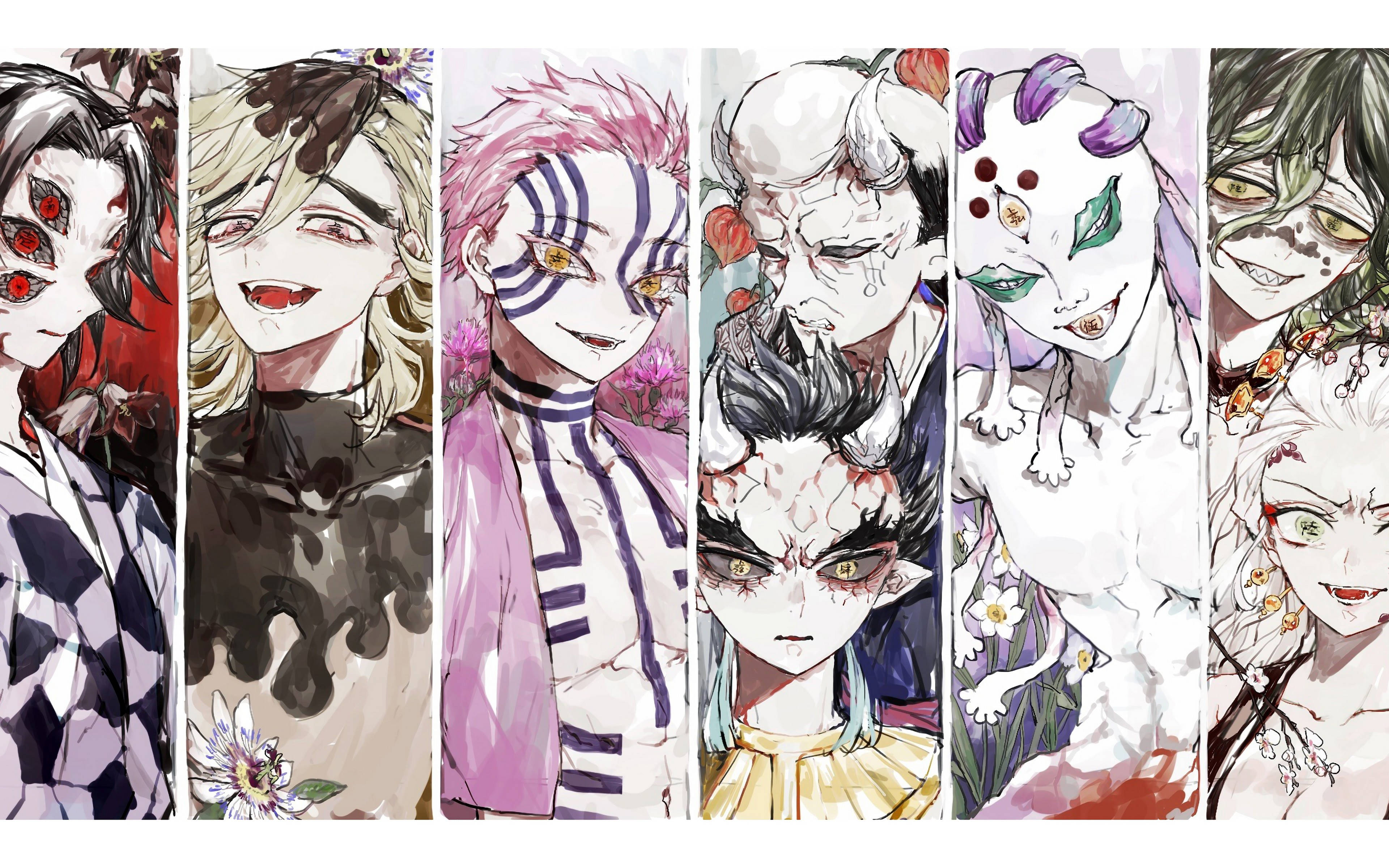 Demonii Lunii Superioare din Demon Slayer Fundal