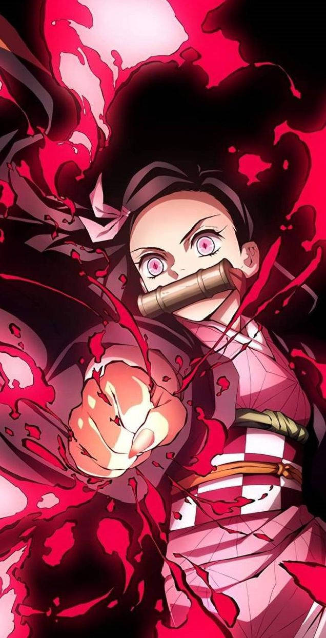 Demonul Nezuko din Anime Fundal