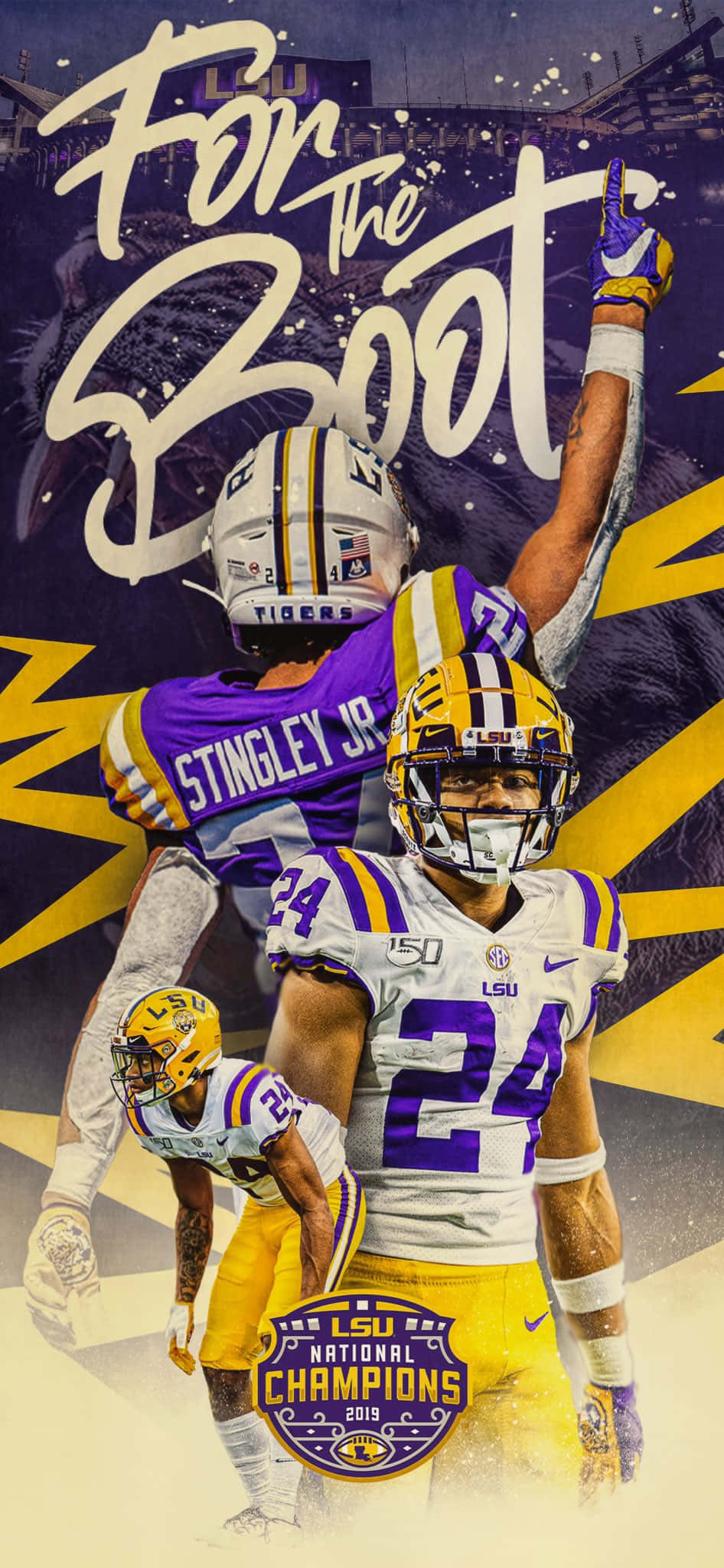 Derek Stingley Jr 2019 NCAA Champions Fundal