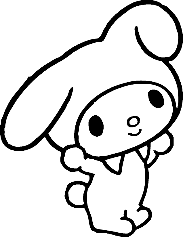 Desen contur My Melody Fundal