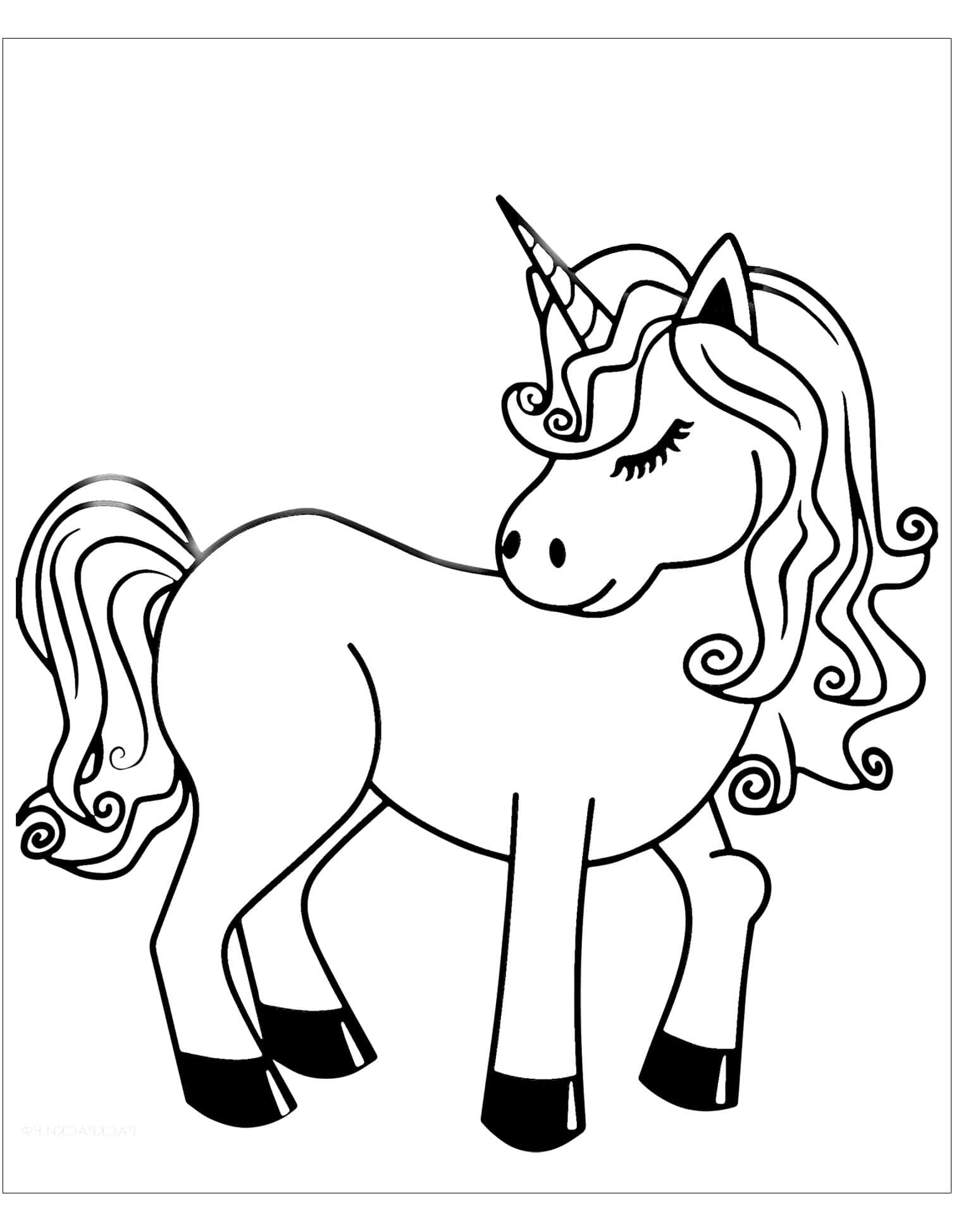 Desen în linii cu unicorn Fundal