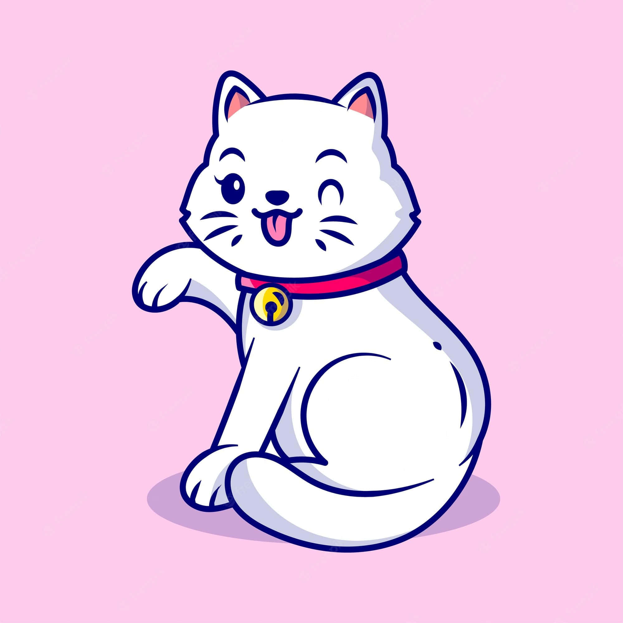 Desenele animate pot fi drăguțe și cool, iar această pisică de desen animat adorabilă o demonstrează! Fundal