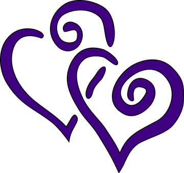 Design abstract violet în formă de inimă Fundal