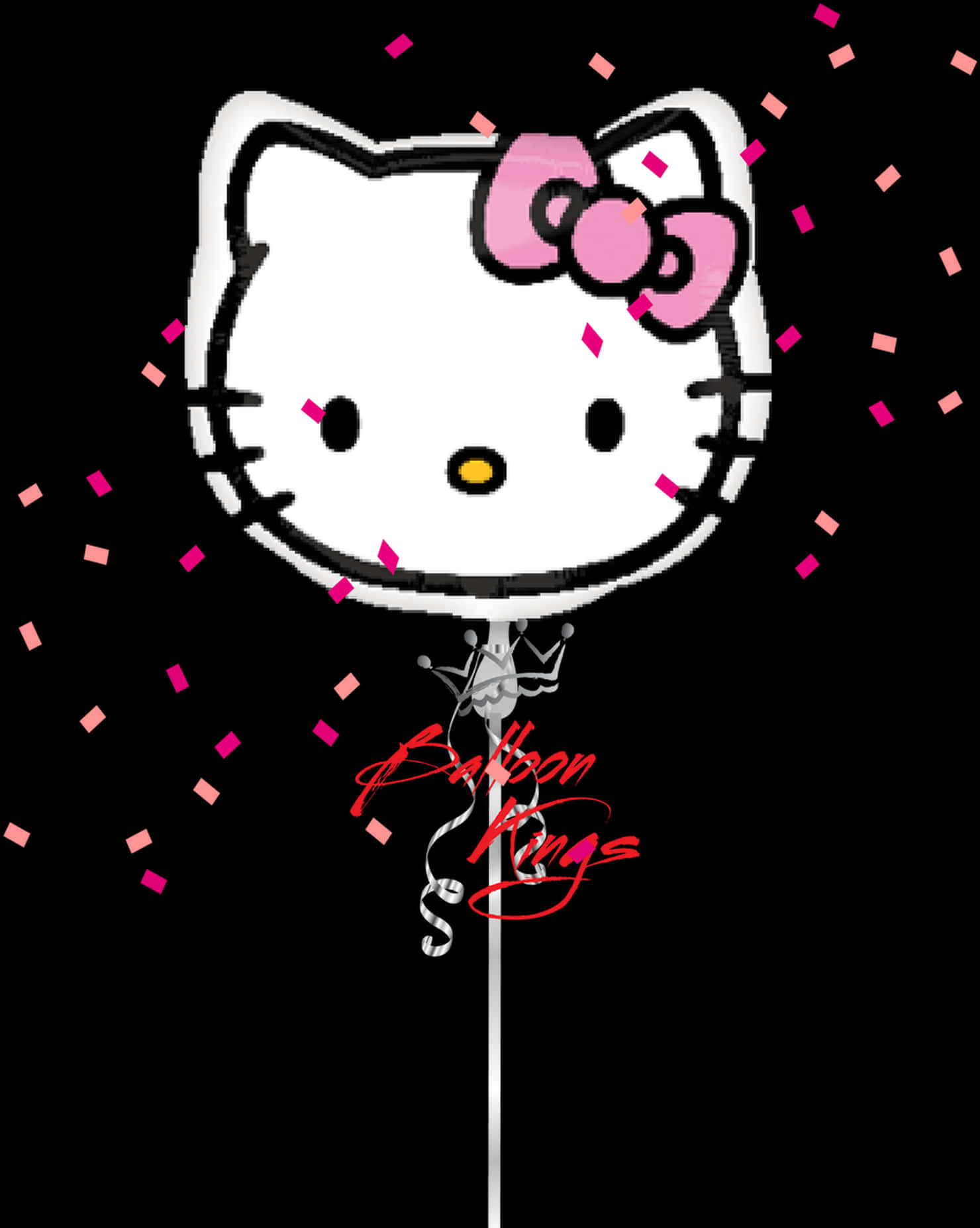 Design cu balon Hello Kitty Fundal
