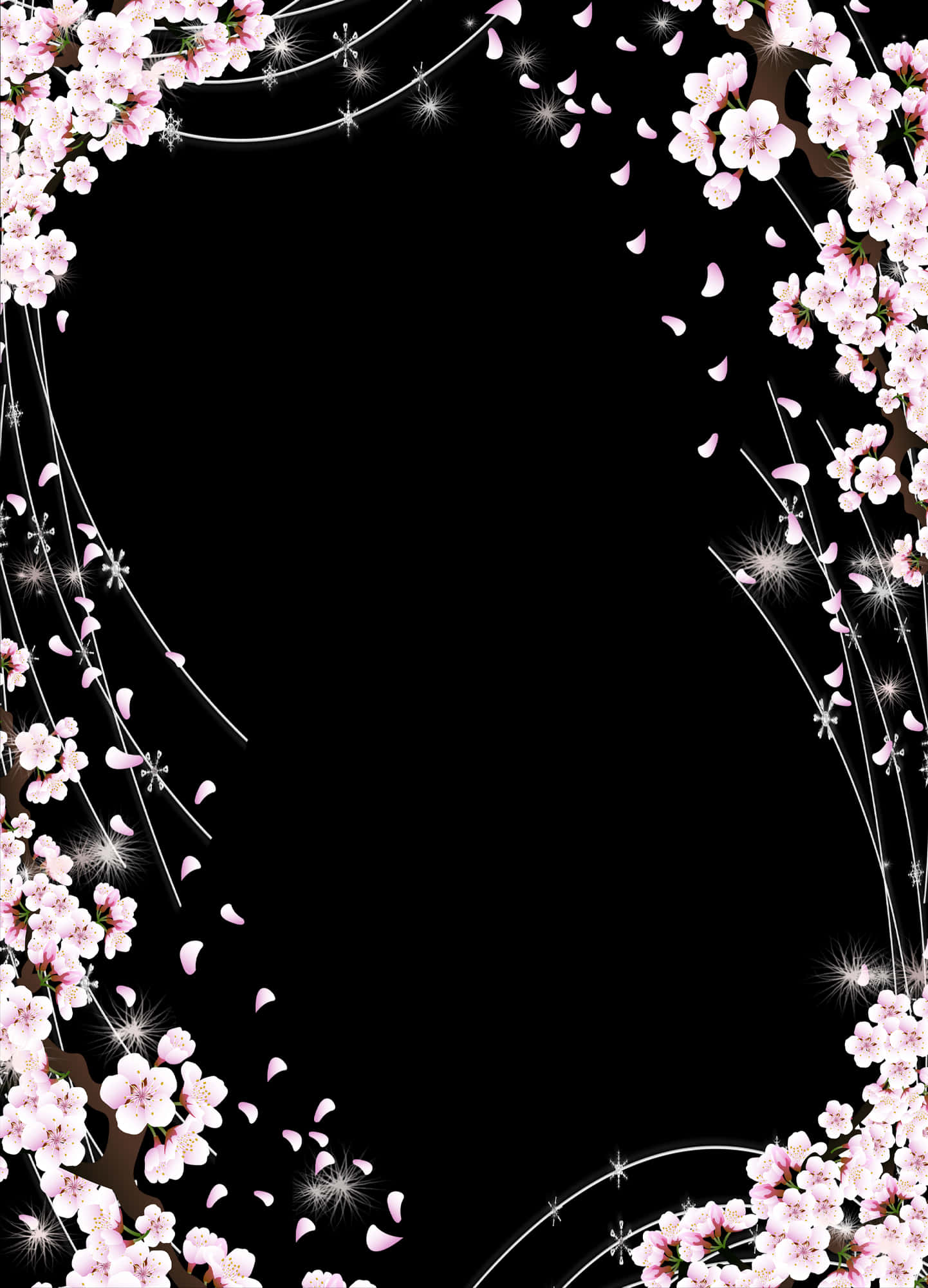 Design cu margini florale sclipitoare Fundal