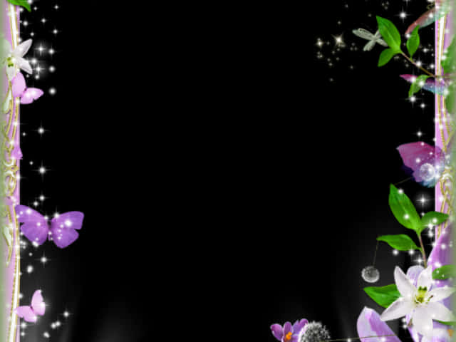 Design cu margini florale strălucitoare Fundal