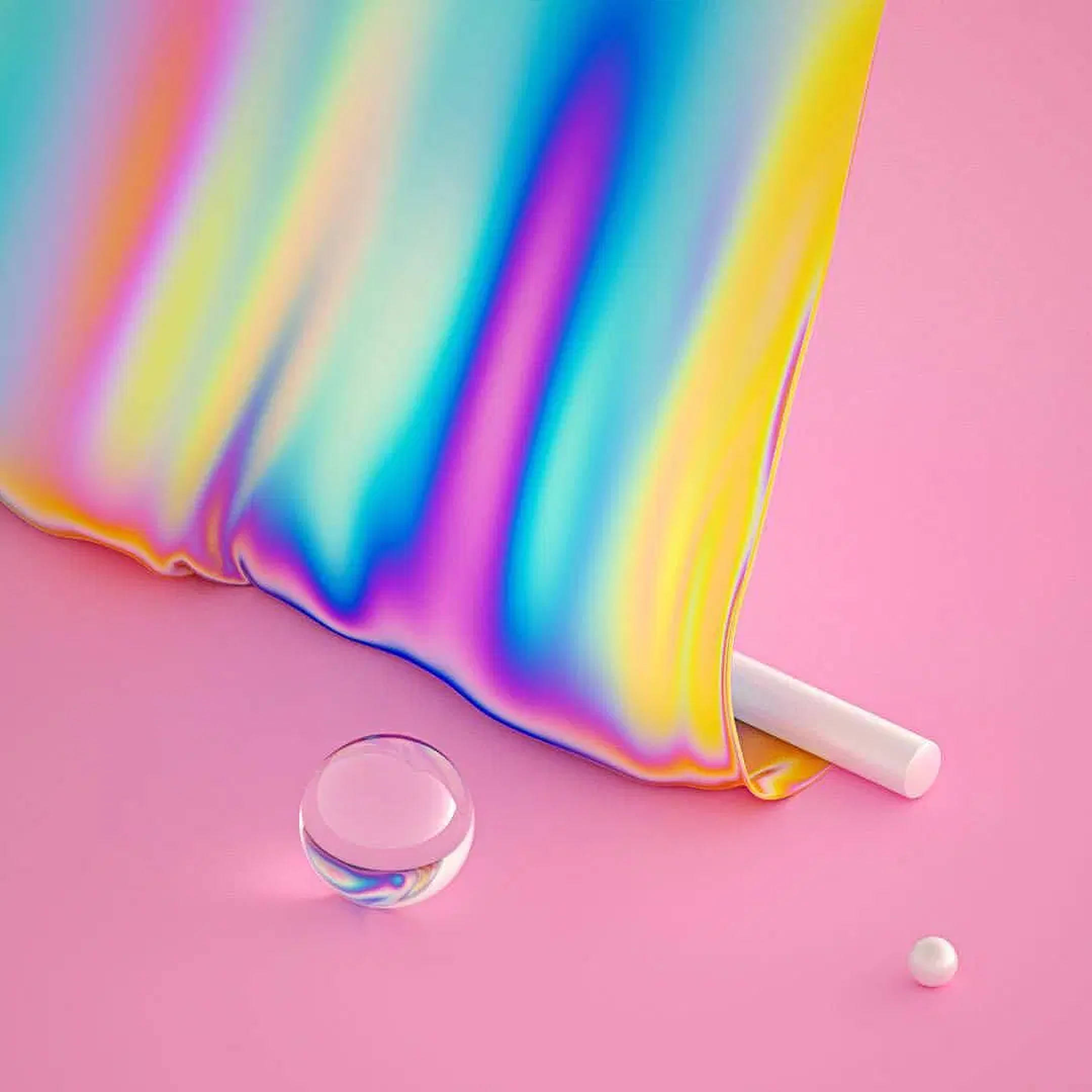 Design cu mătase în curcubeu pastelat Fundal