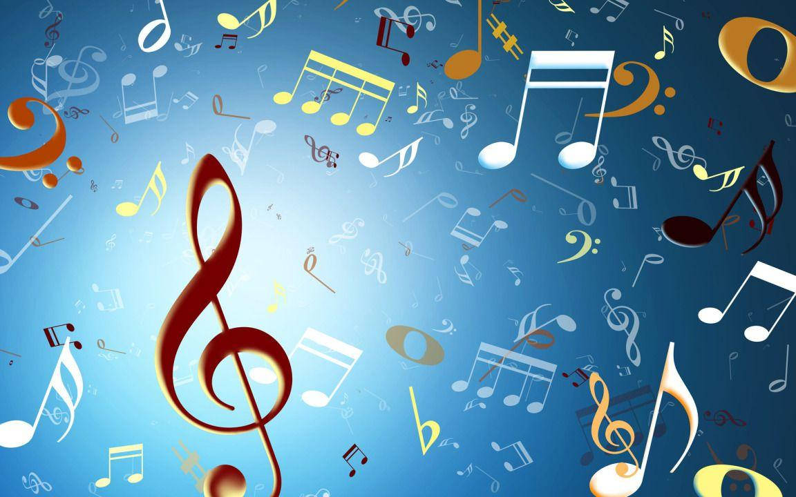 Design cu simboluri muzicale pentru desktop Fundal