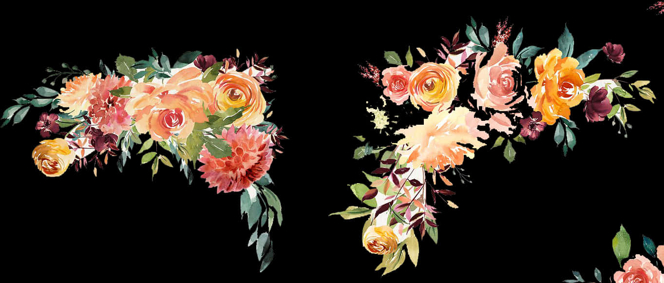Design elegant cu margini florale Fundal
