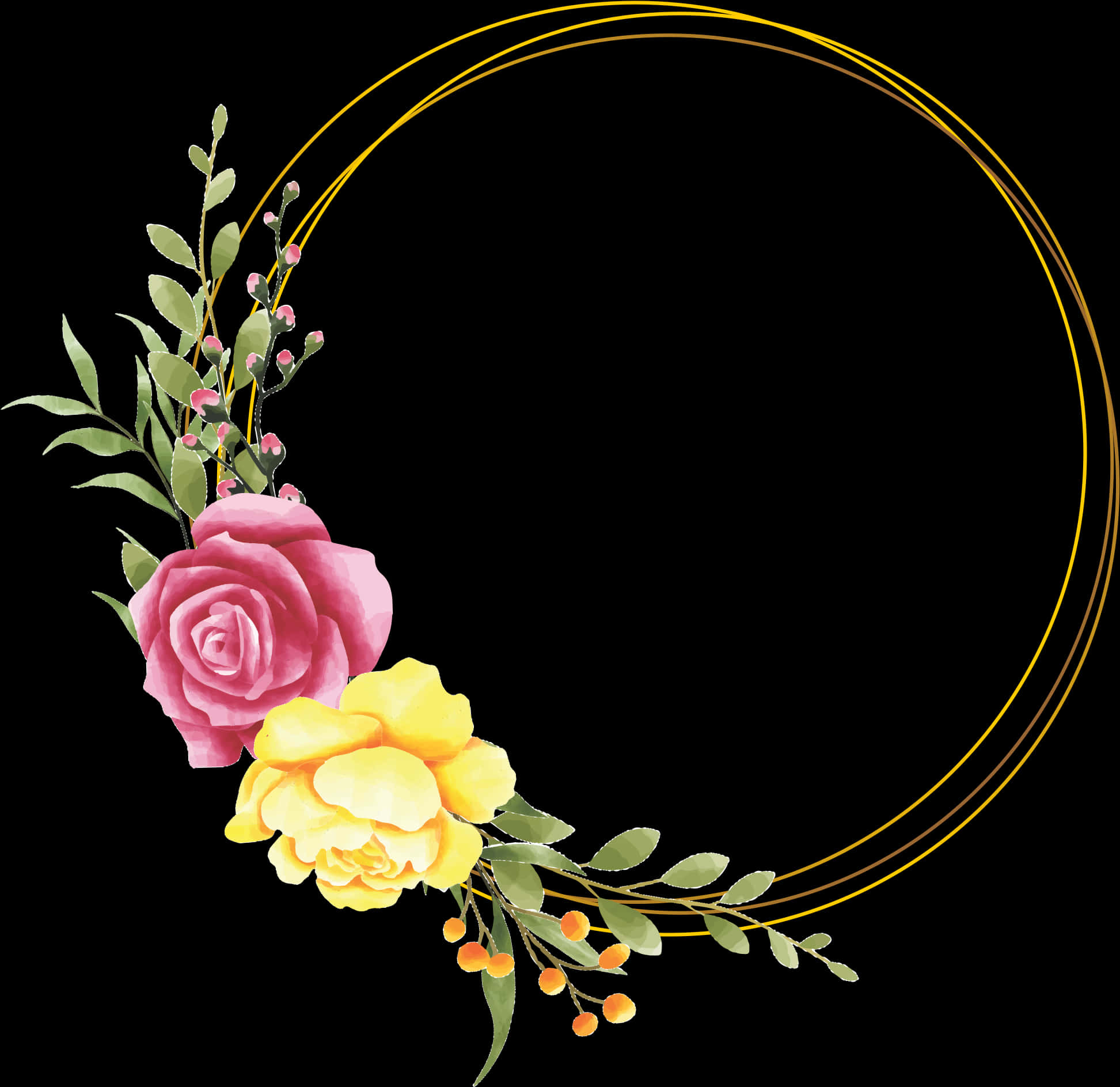 Design elegant de ramă florală Fundal