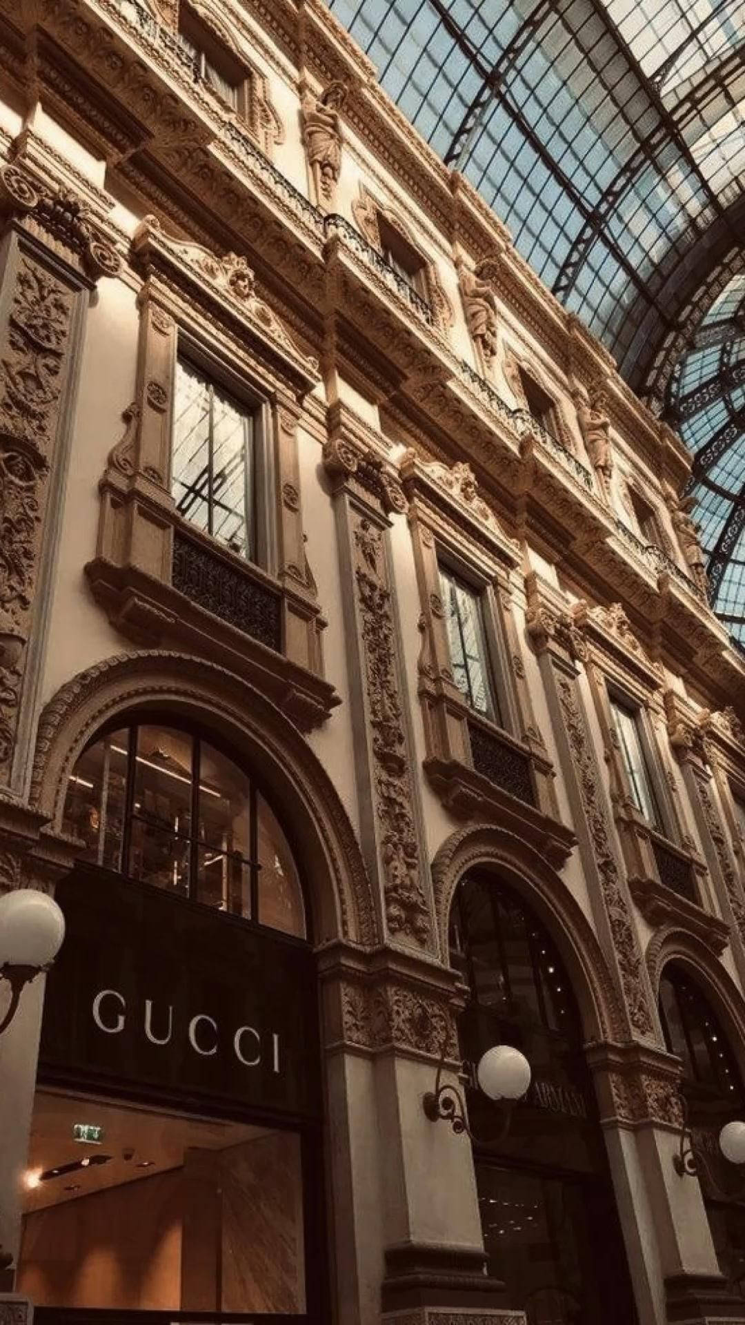 Design estetic maro deschis al unei clădiri intricate Fundal