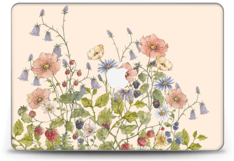 Design floral pentru husa de MacBook Fundal