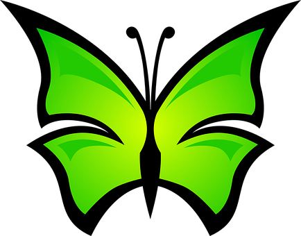 Design logo cu fluture verde Fundal