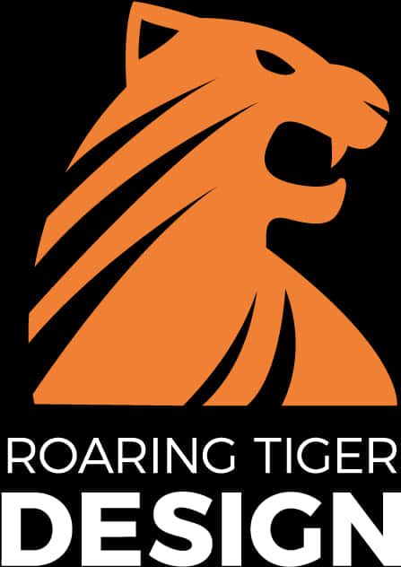 Design Logo Tigru Răcnind Fundal