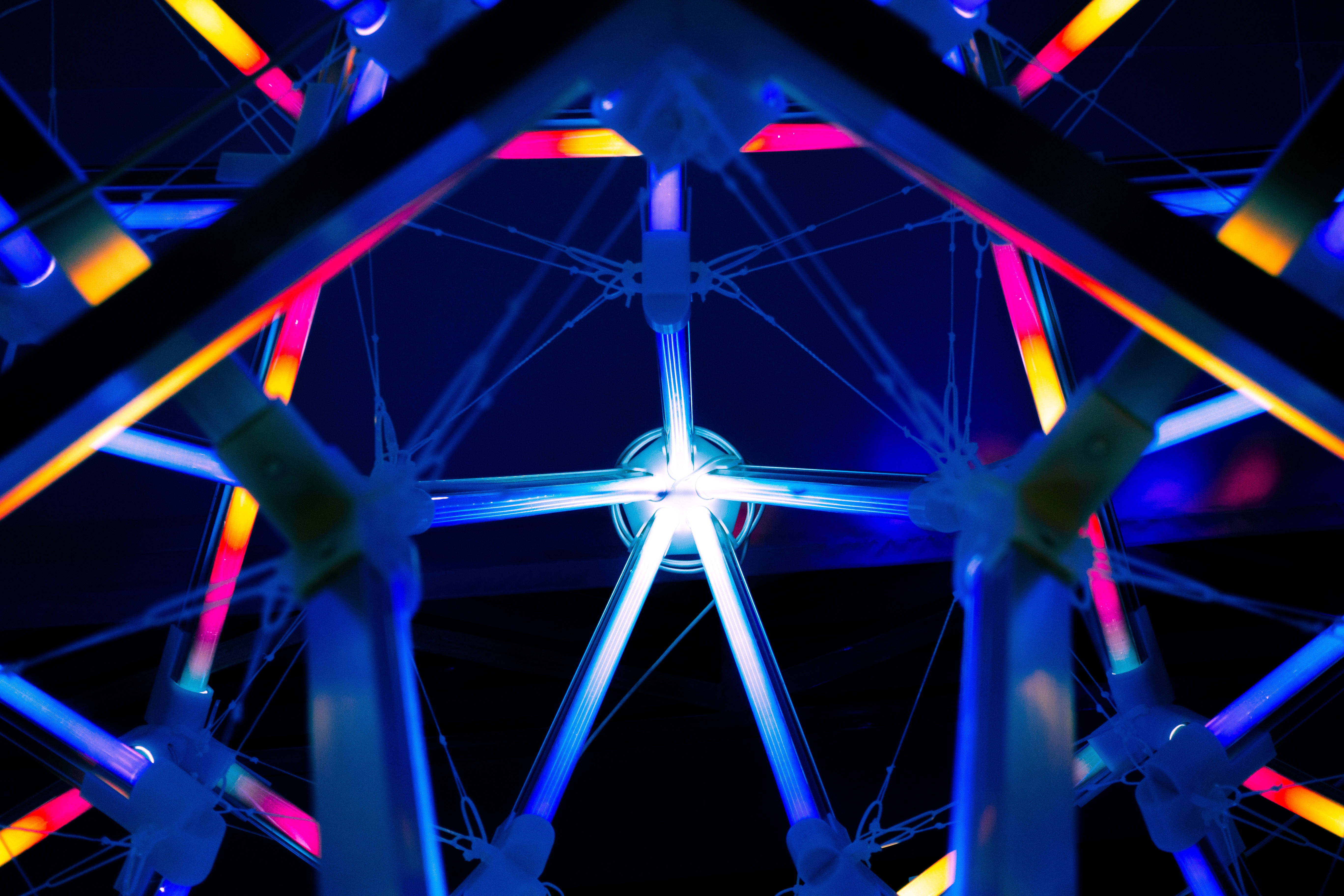 Design Neon de Construcție Fundal