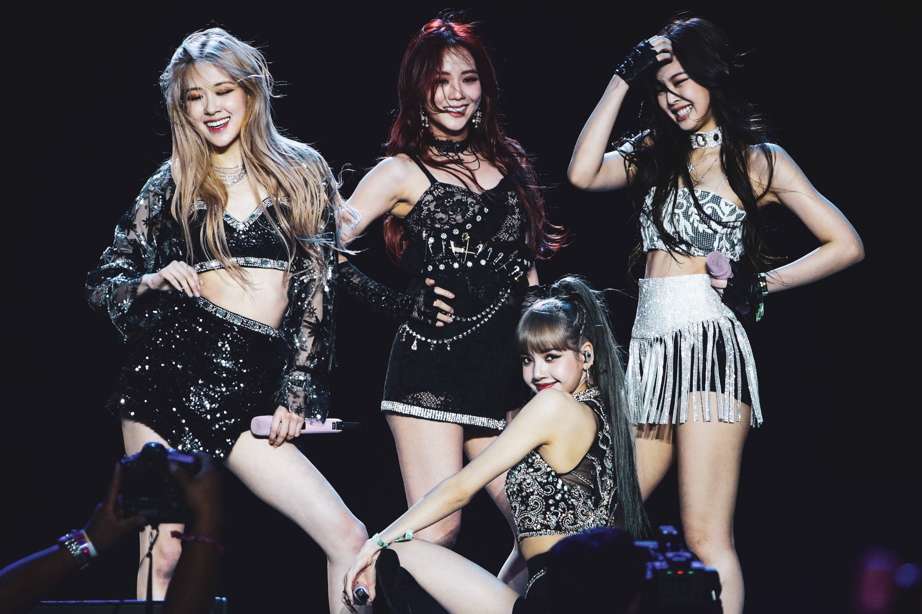 Desktop Candid Blackpink pe Scenă Fundal