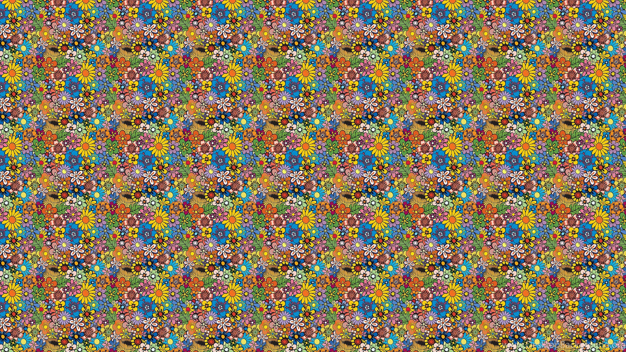Desktop cu estetică anilor 70 – Imagine Magic Eye Autostereogramă Fundal
