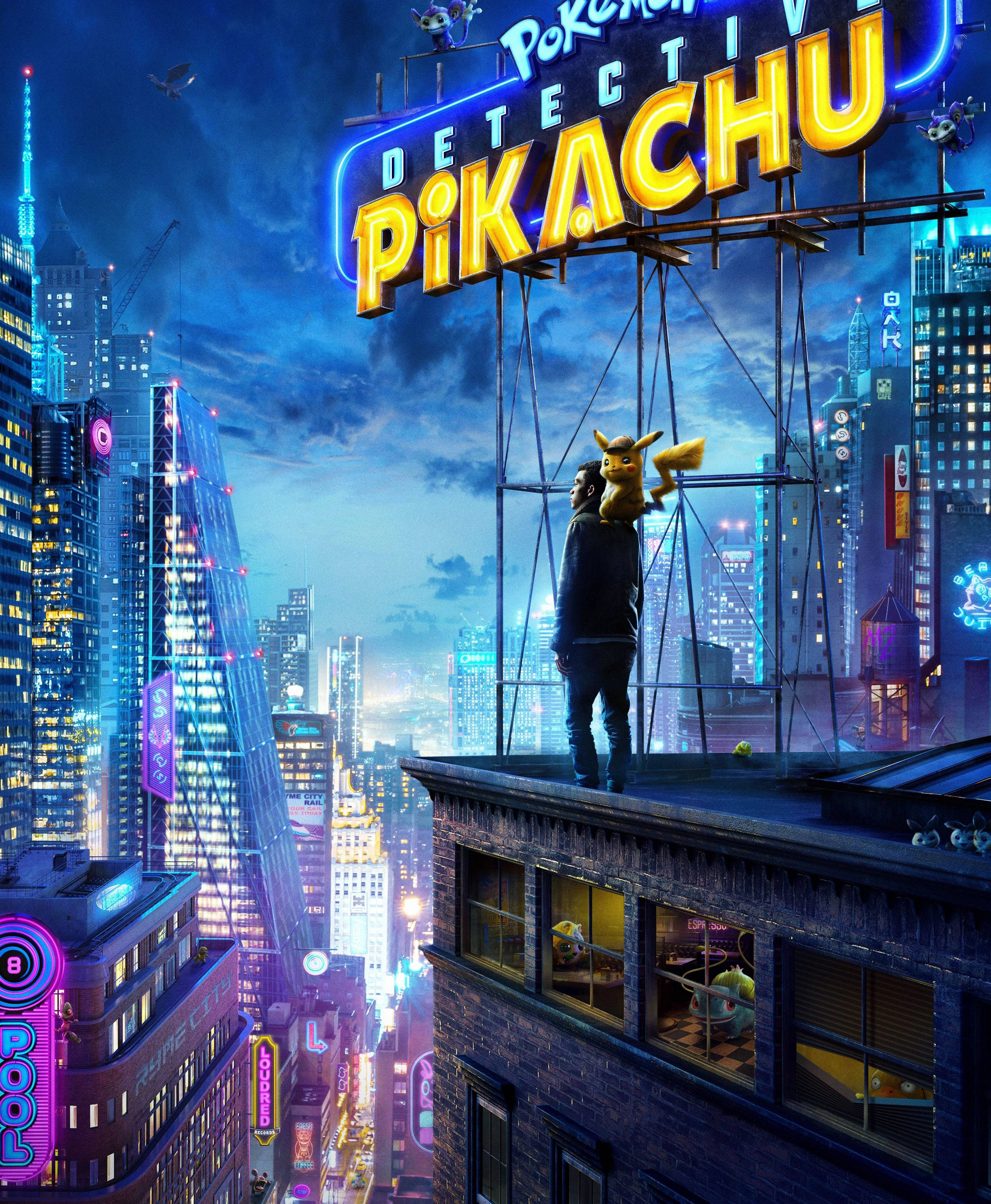Detective Pikachu și Bărbatul de pe Acoperiș Fundal