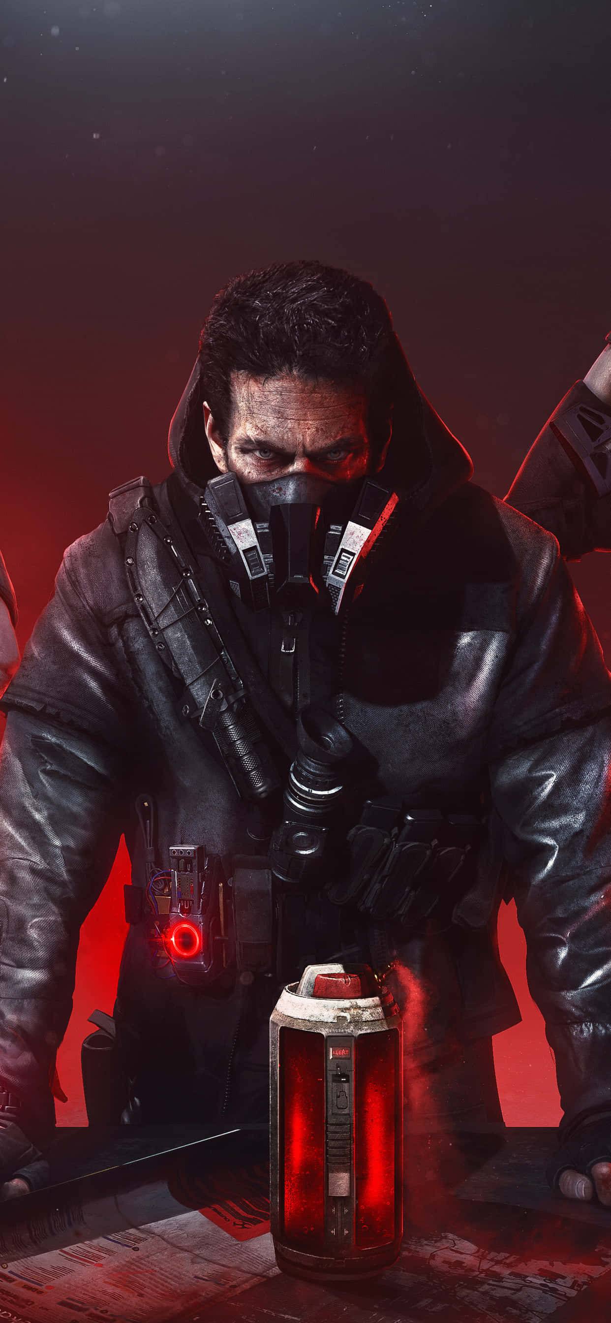 Deveniți un agent eroic și salvați omenirea pe remarcabilul iPhone Xs Max cu jocul intens The Division Fundal