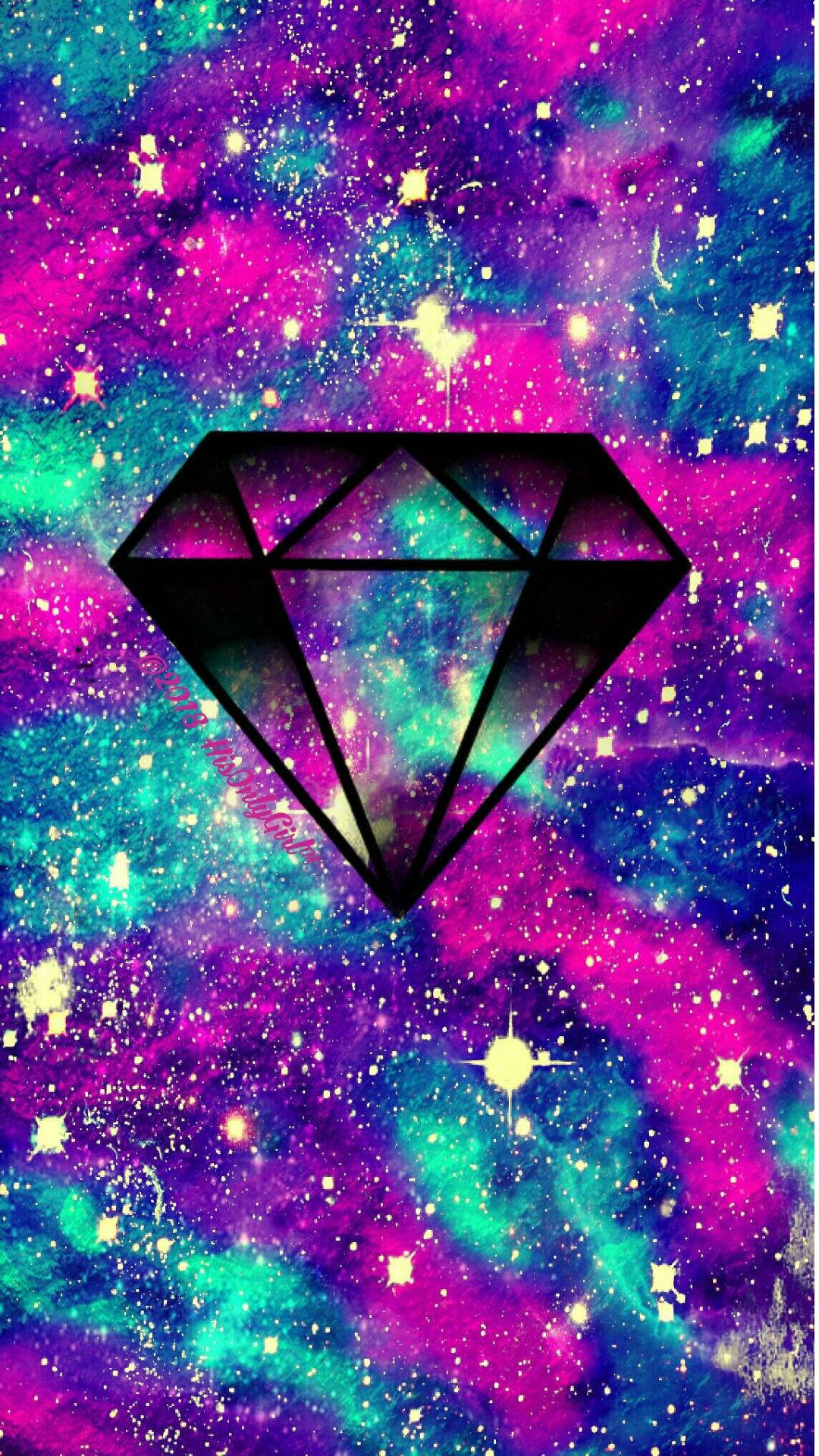 Diamant în galaxie drăguță Fundal