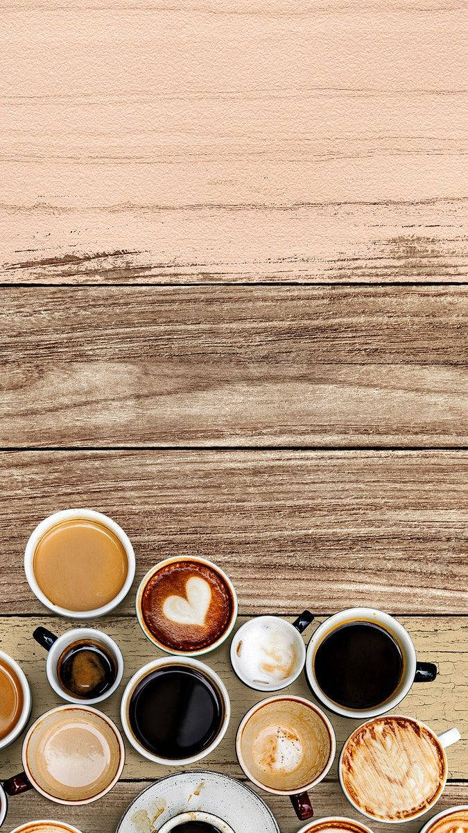 Diferite Cești de Cafea Estetic Fundal