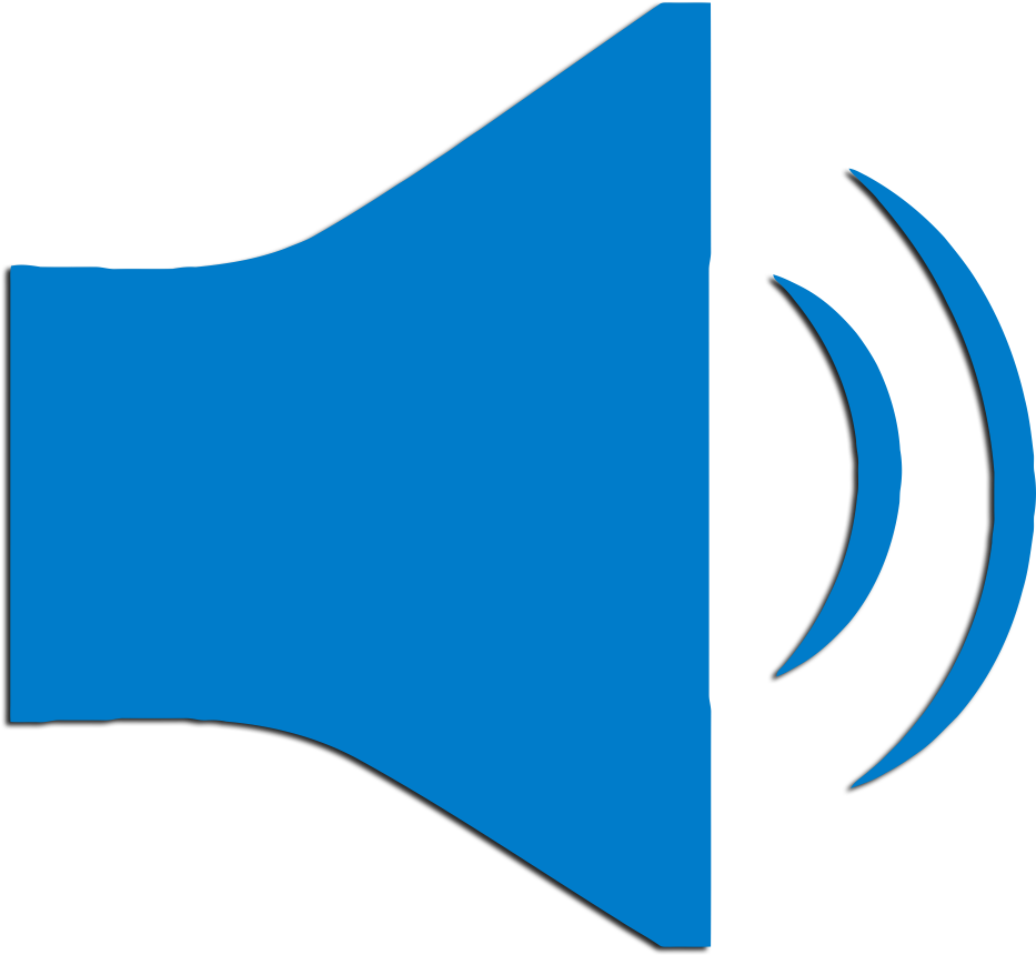Difuzor albastru cu unde sonore Fundal