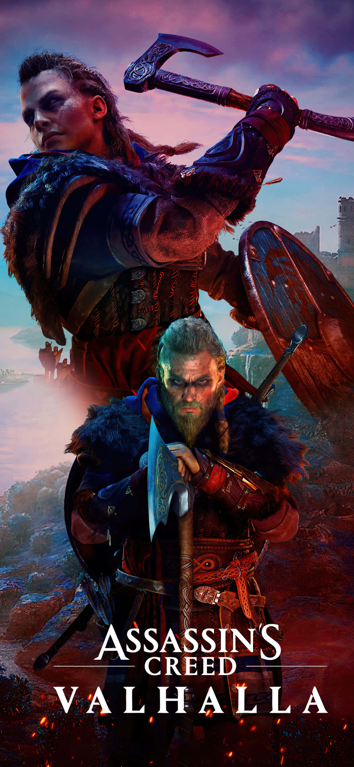 Digital Key Art iPhone Xs Max Assassin's Creed Valhalla Background Fundal