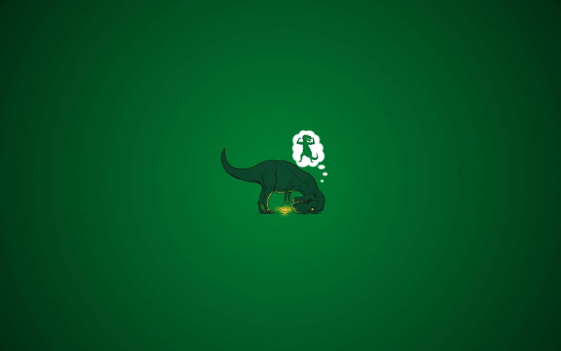 Dinozaur adorabil explorând natura Fundal