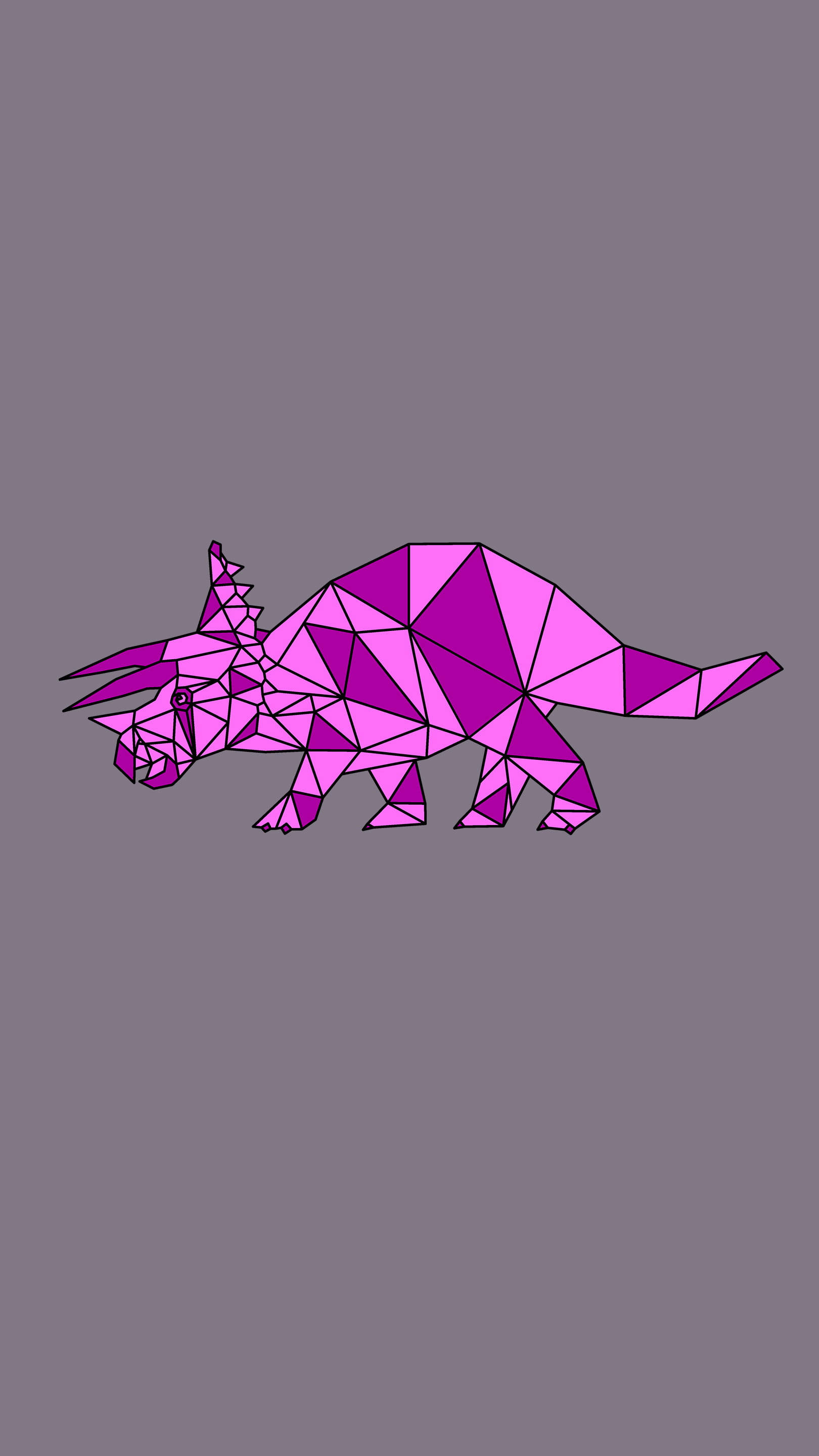 Dinozaur Styracosaurus roz drăguț și geometric Fundal