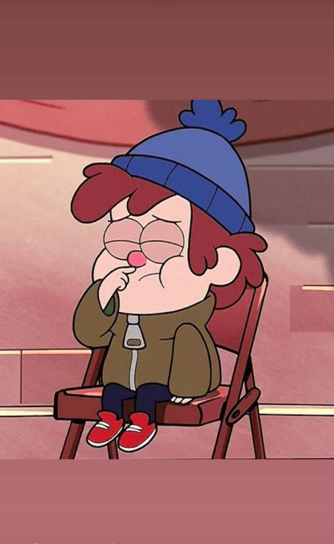 Dipper Pines Nas Curge Trandafir Fundal