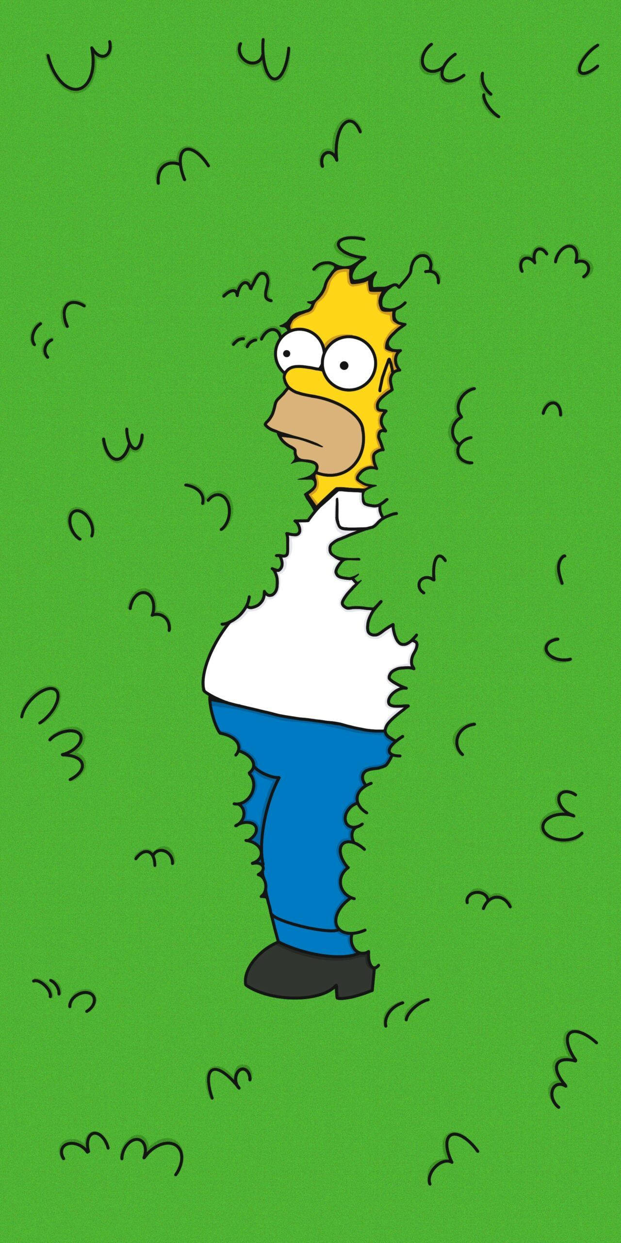 Distracție cu Homer Simpson în pădure Fundal