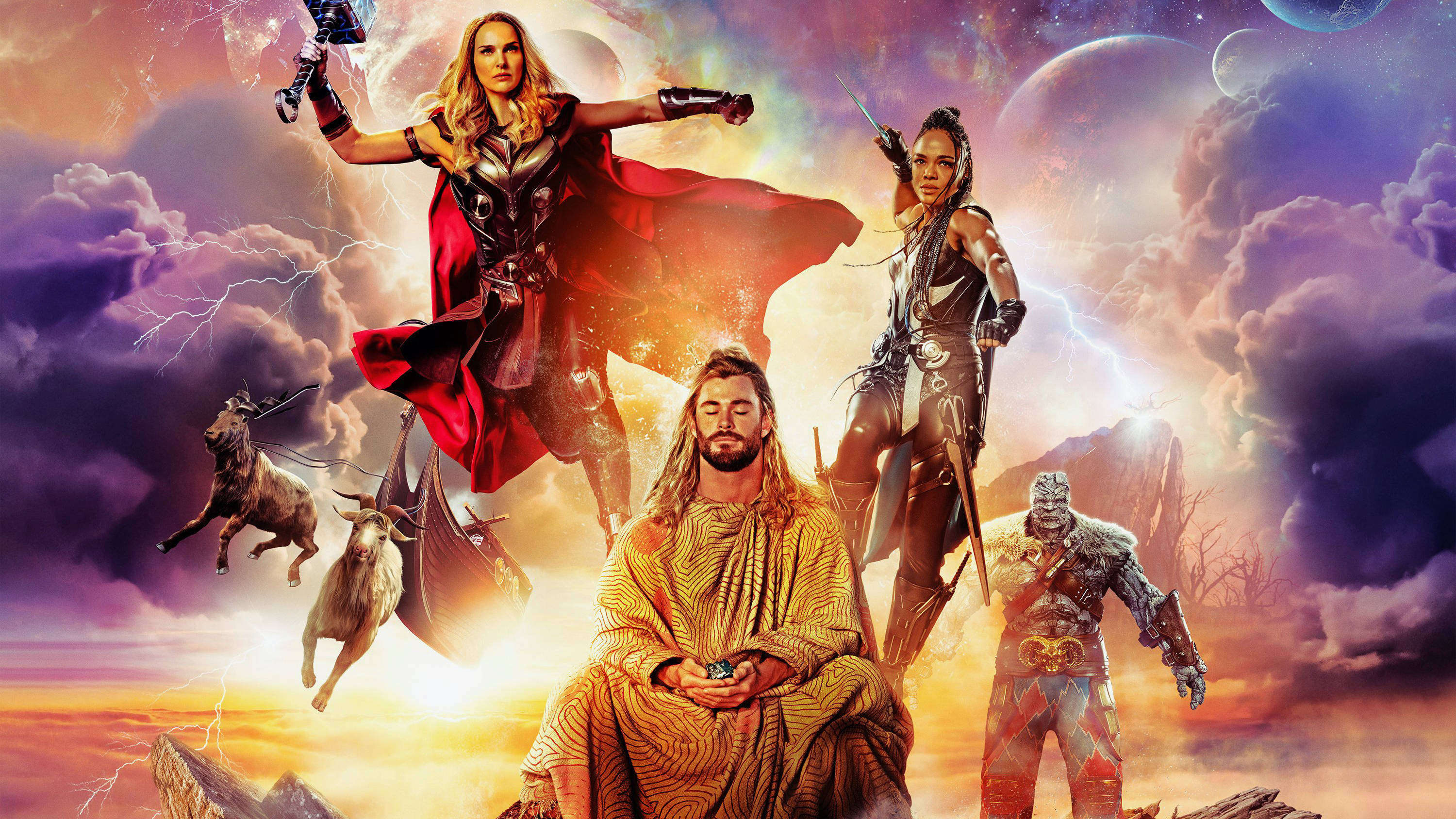 Distribuția principală din Thor: Dragoste și Tunete Fundal