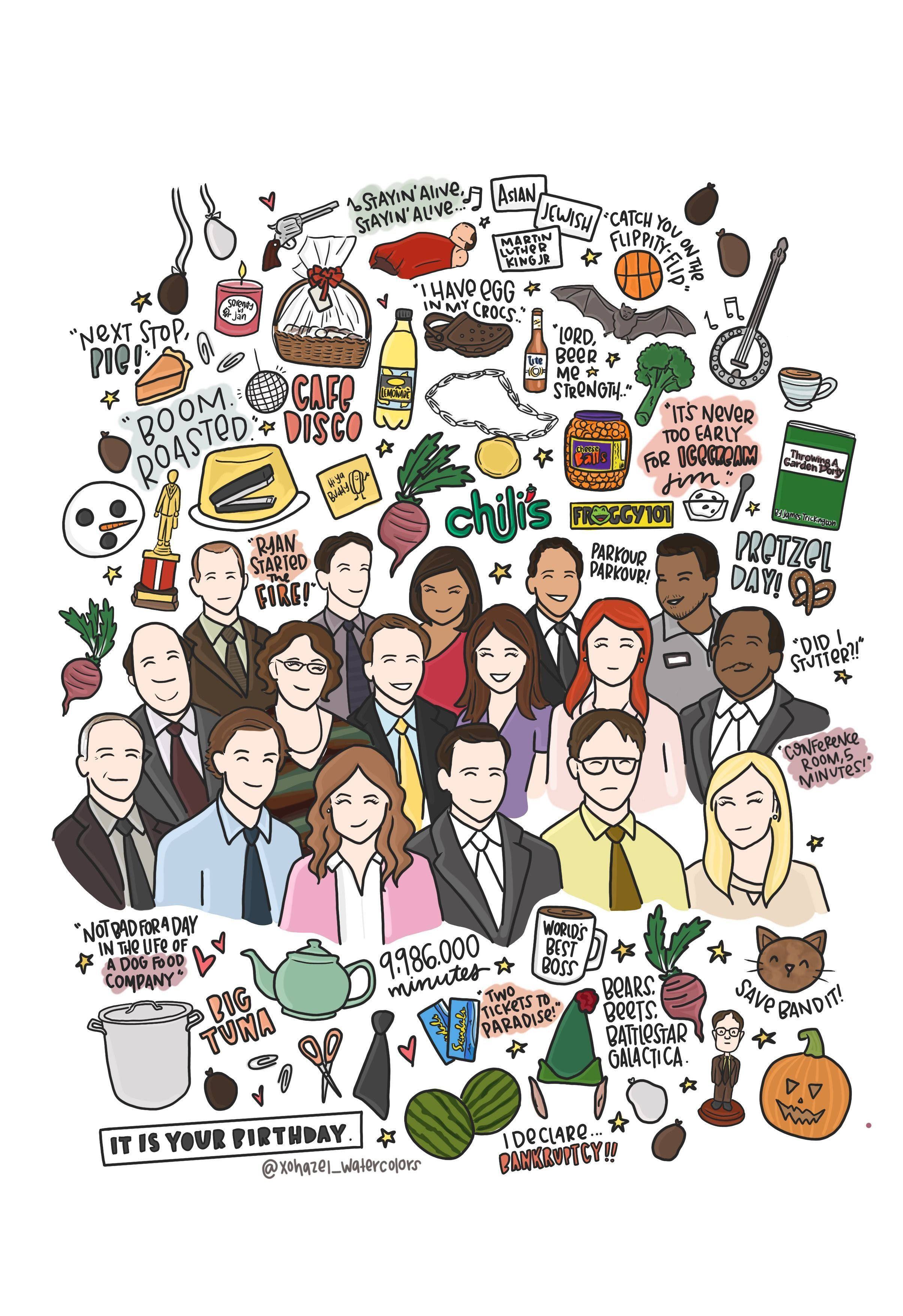 Distribuția The Office US se Bucură de o Sesiune de Desen Fundal