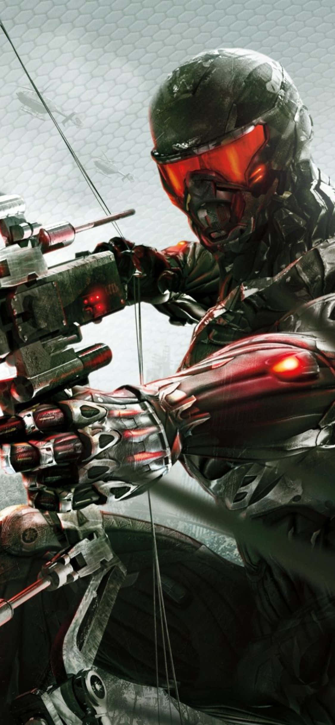 Dive into the exciting world of Crysis 3 with iPhone X Fundal