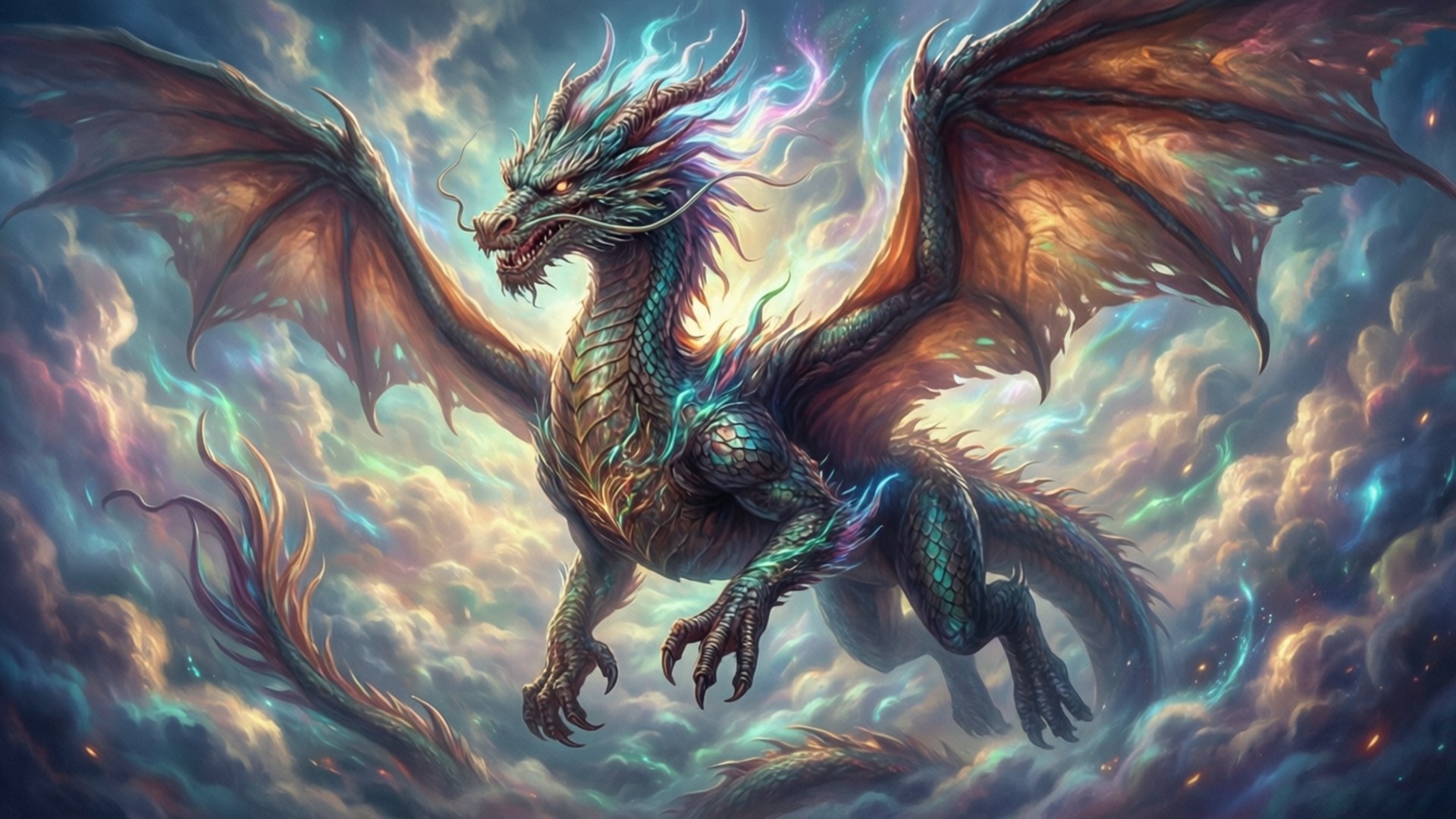 Divinul Dragon Ascendant Fundal