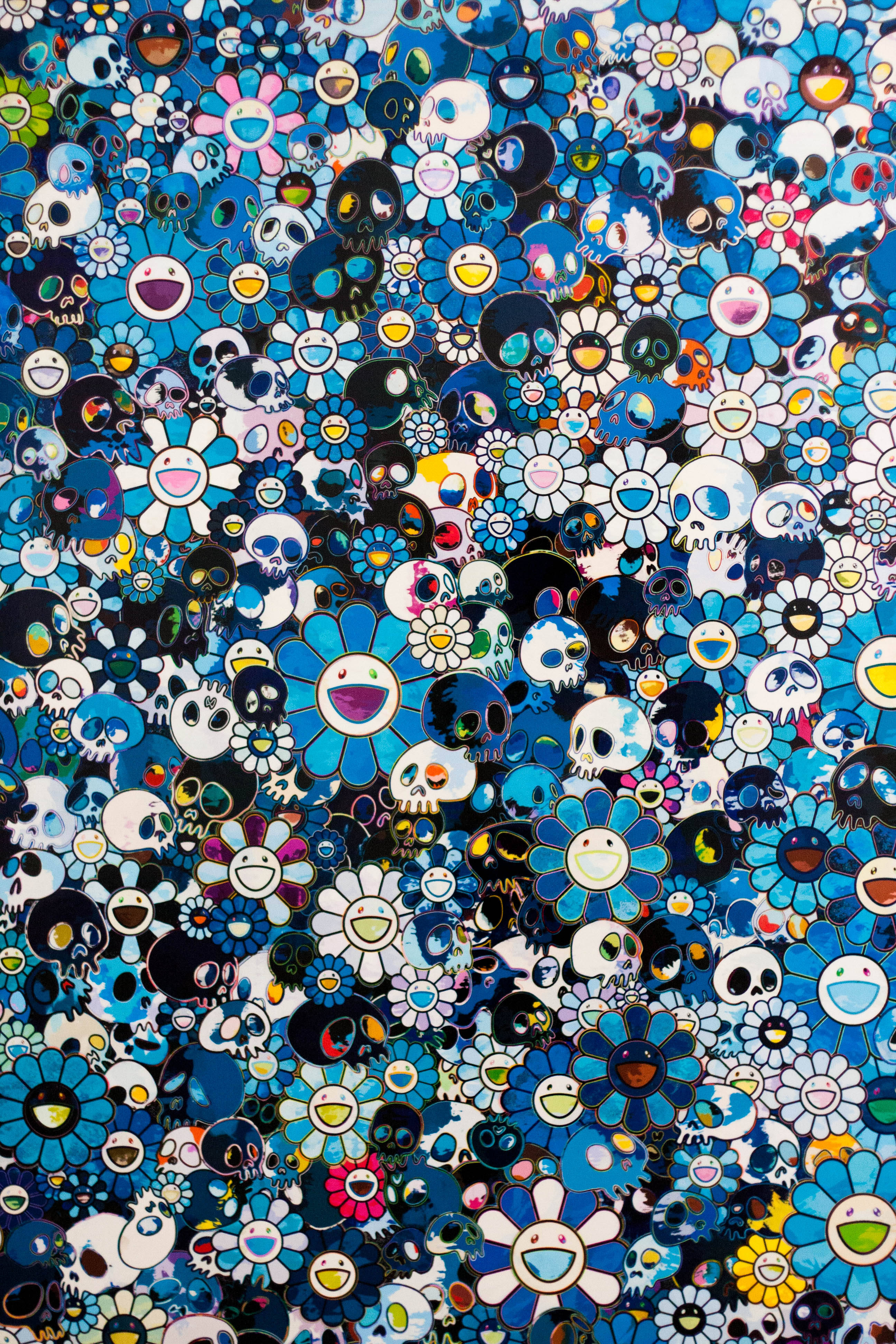 Doar albastru Takashi Murakami 4K Fundal