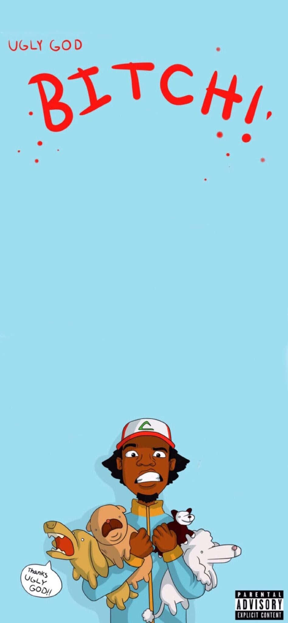 Doi rapperi cartoon într-o confruntare amicală Fundal