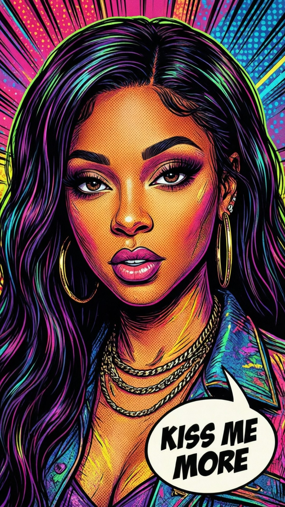 Doja Cat Pop Art Fundal