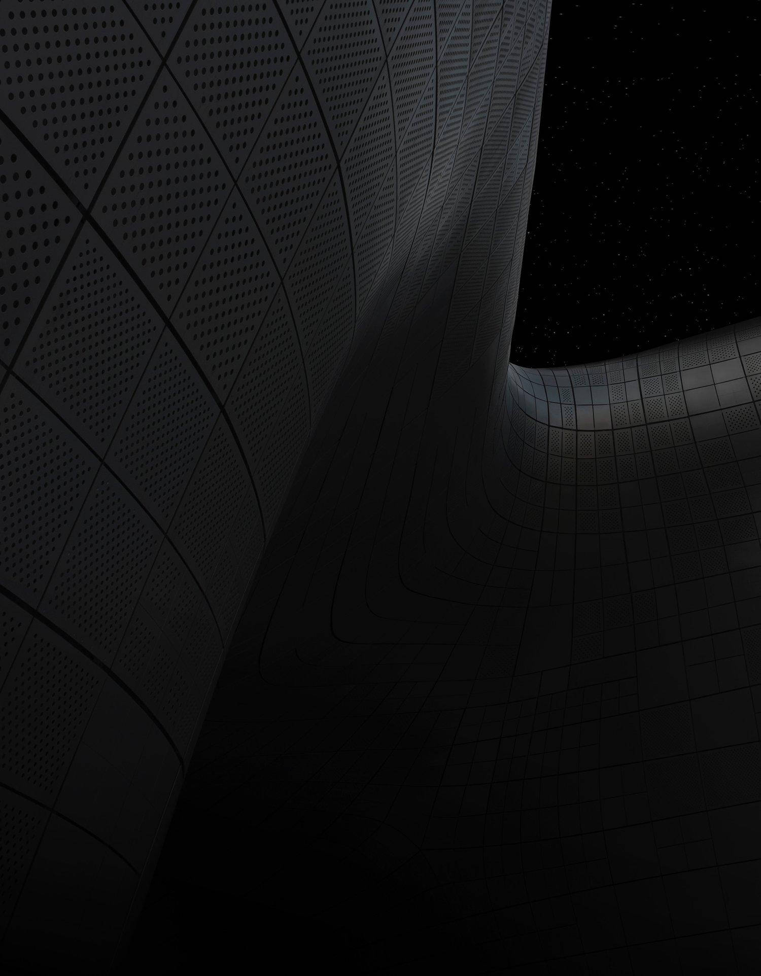 Dongdaemun Design Plaza în Mod Întunecat Fundal