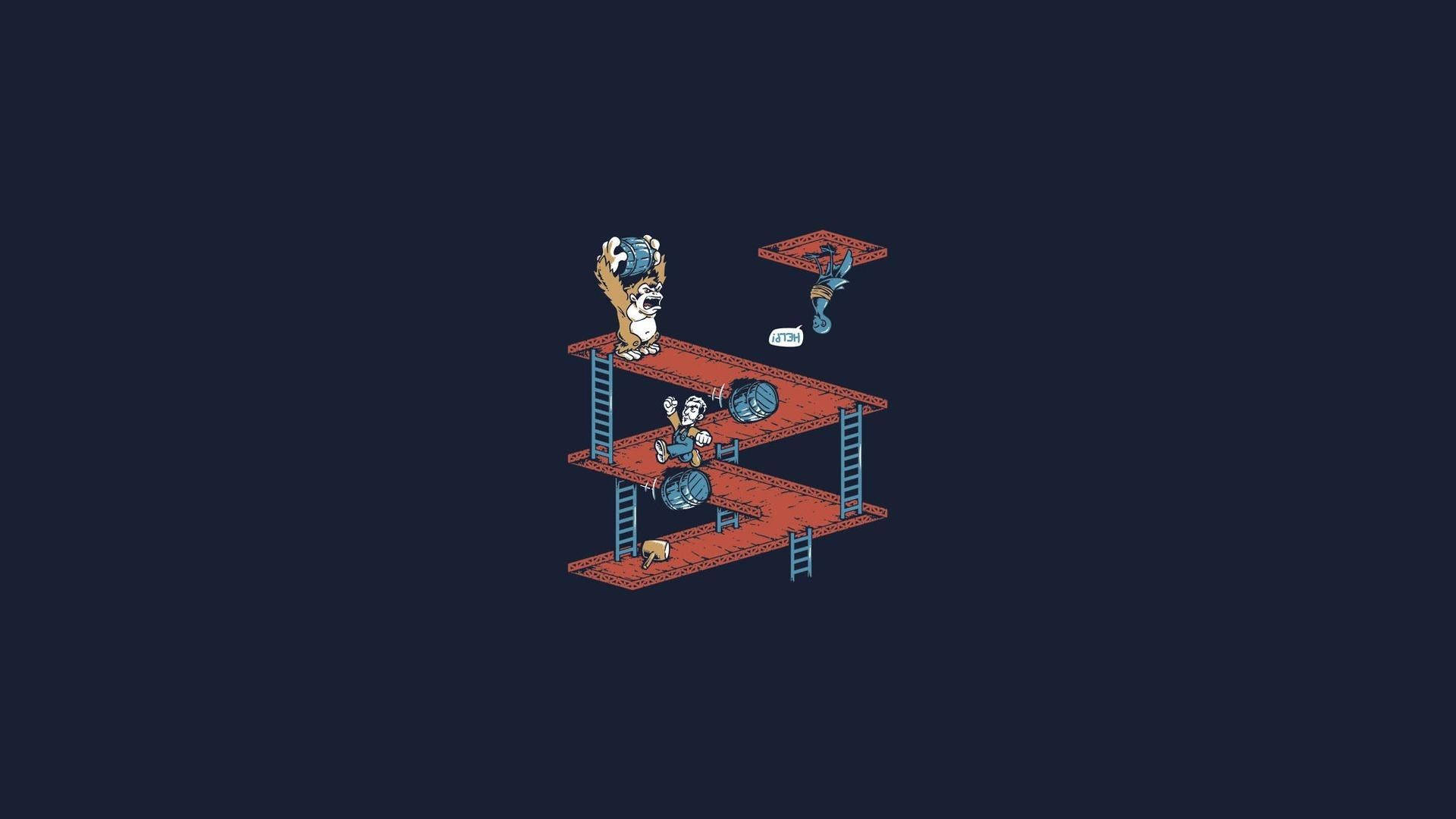 Donkey Kong Gaming minimalist Fundal