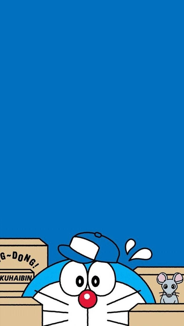 Doraemon ascuns în artă grafică pentru iPhone Fundal