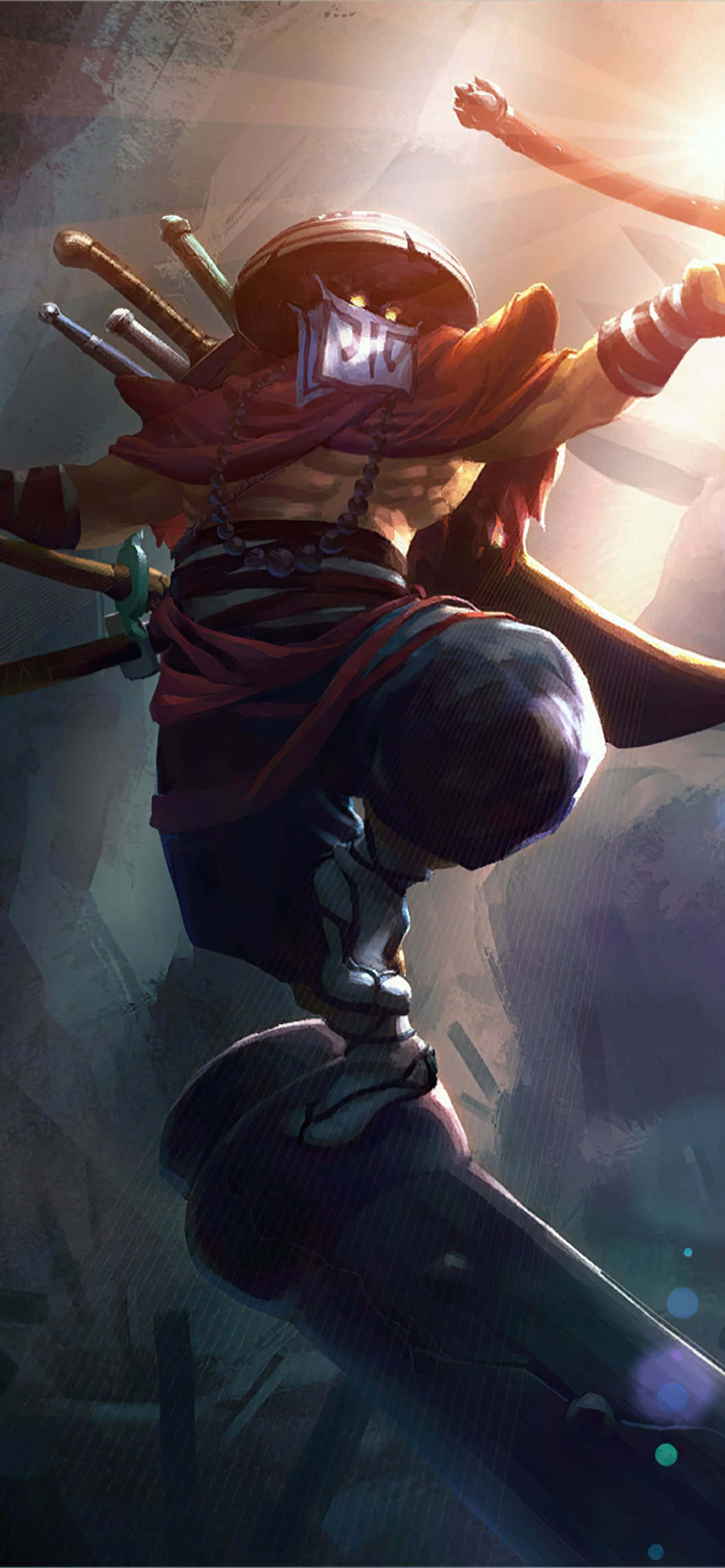 Dota 2 Juggernaut în costum de ninja Fundal