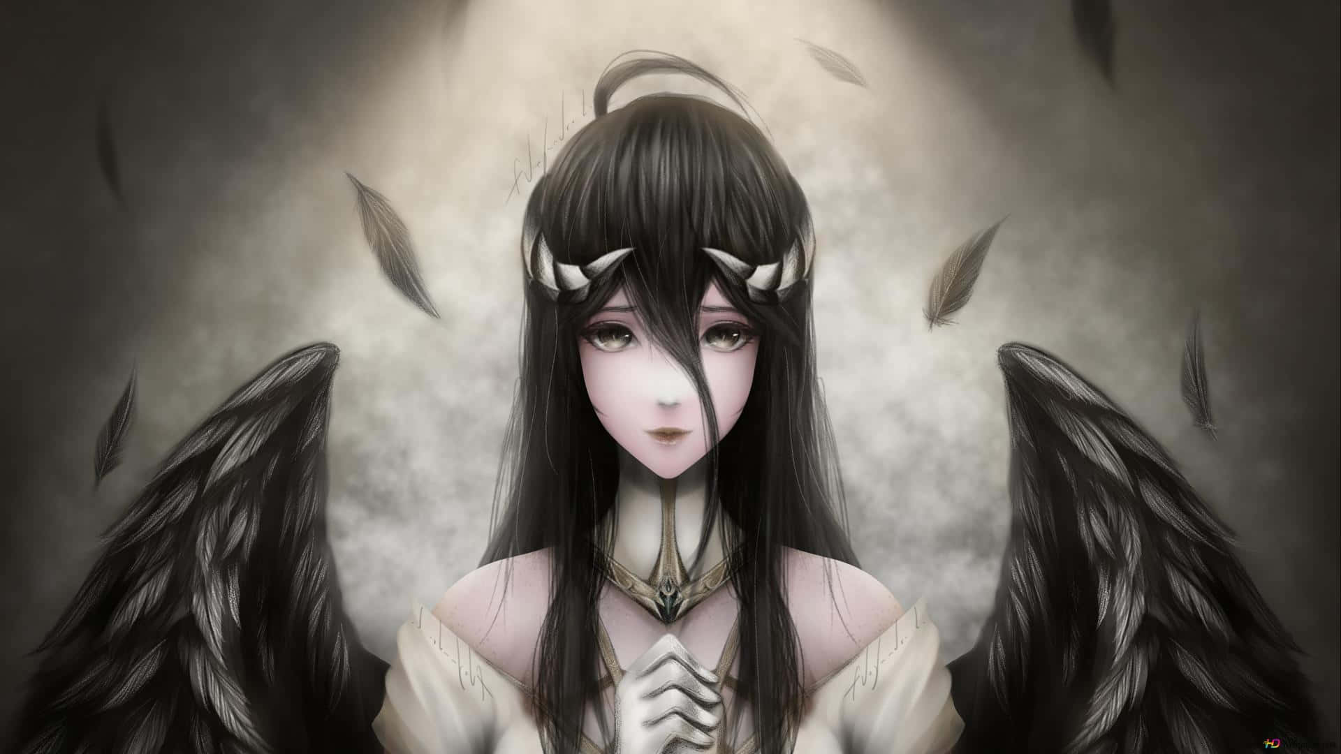 Două fete îmbrăcate în ținute anime negre, împărtășind un moment special Fundal